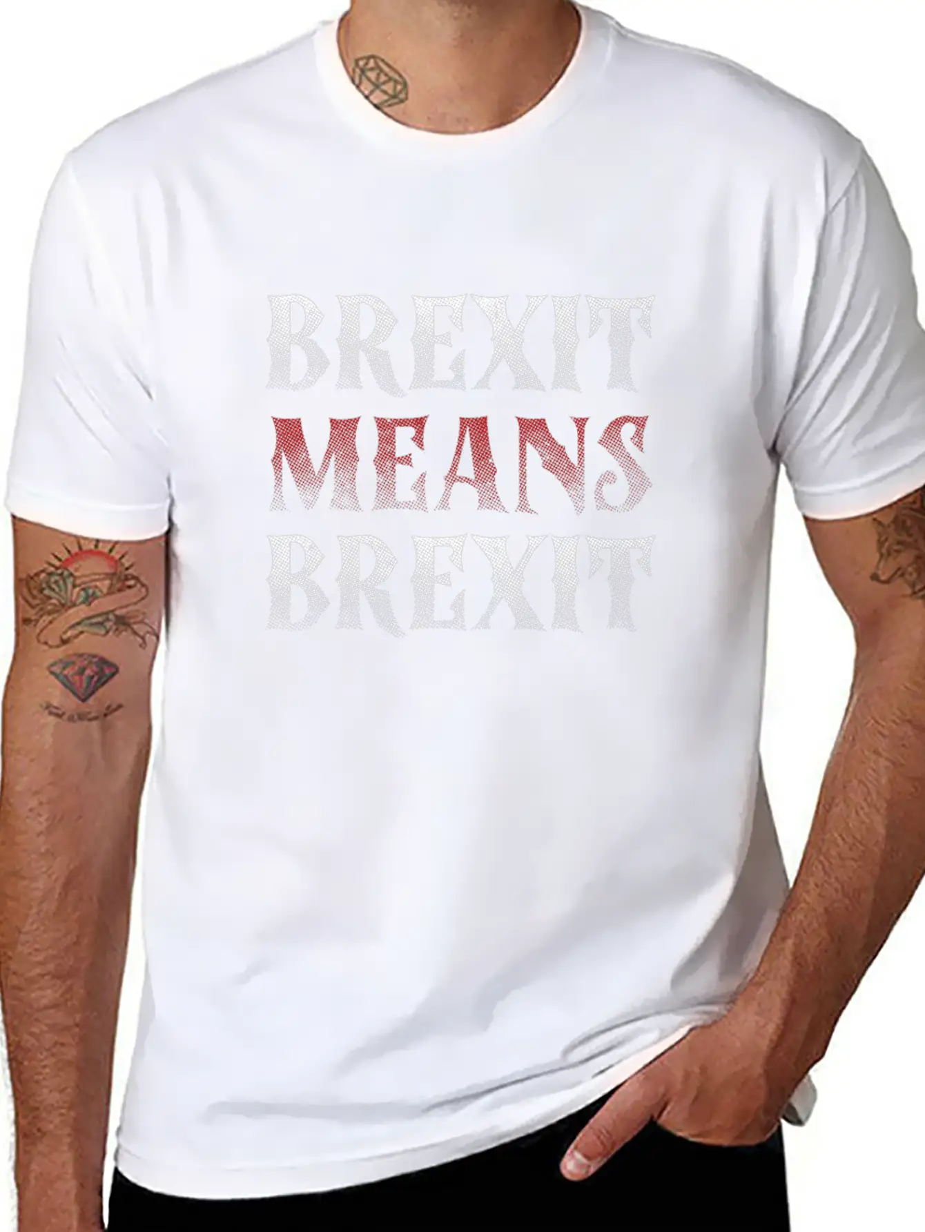 Brexit Means Brexit British Flag UK Europe Gift Essential Unisex Summer Tee – Soft Cotton Casual Fit