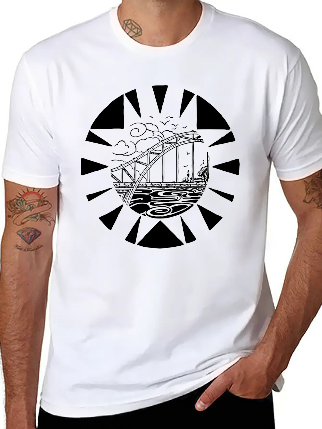 Bridge Bruecke Architecture Architektur Bauen36 Timeless Short Sleeve Tee – Comfy And Minimalist Design