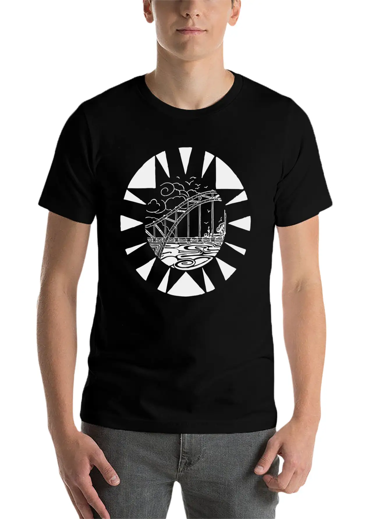 Bridge Bruecke Architecture Architektur Bauen36 Timeless Short Sleeve Tee – Comfy And Minimalist Design