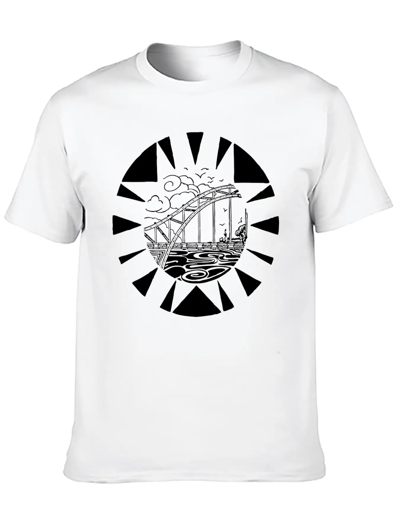 Bridge Bruecke Architecture Architektur Bauen36 Timeless Short Sleeve Tee – Comfy And Minimalist Design