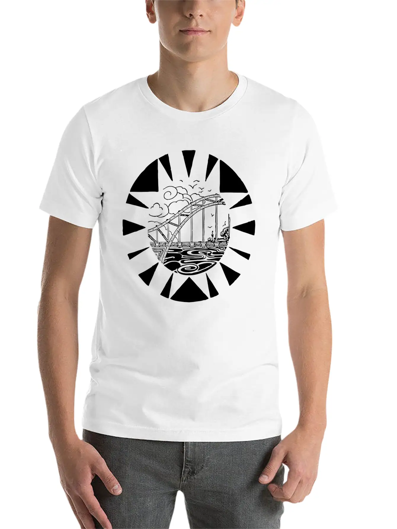 Bridge Bruecke Architecture Architektur Bauen36 Timeless Short Sleeve Tee – Comfy And Minimalist Design