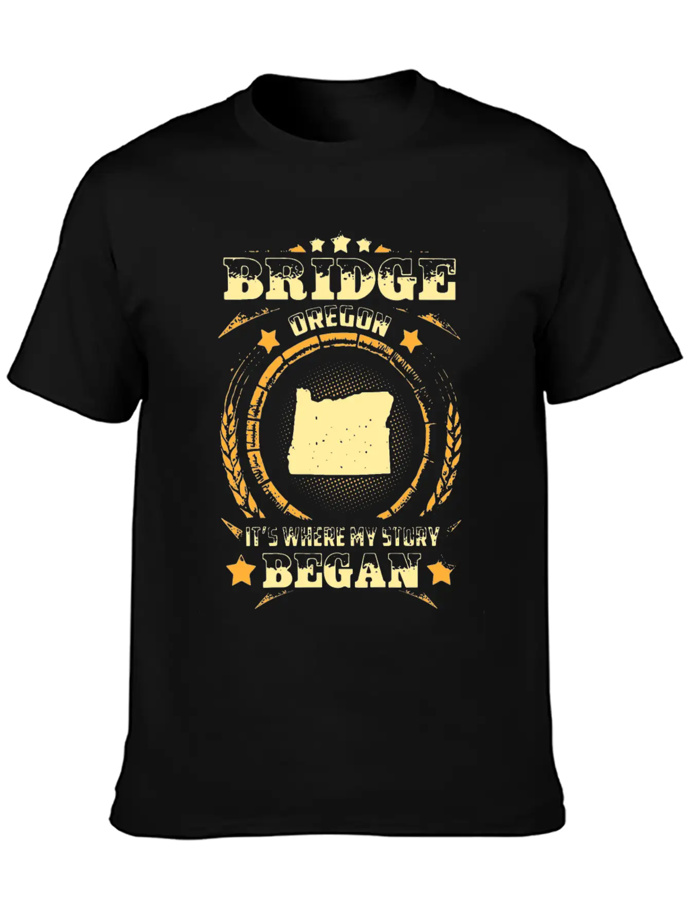 Bridge Oregon It Is Where My Story Began Husband Stylish Everyday T-Shirt – Unisex Basic Cotton Tee