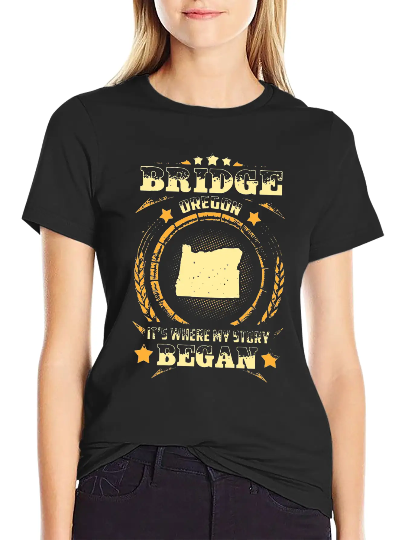 Bridge Oregon It Is Where My Story Began Husband Stylish Everyday T-Shirt – Unisex Basic Cotton Tee