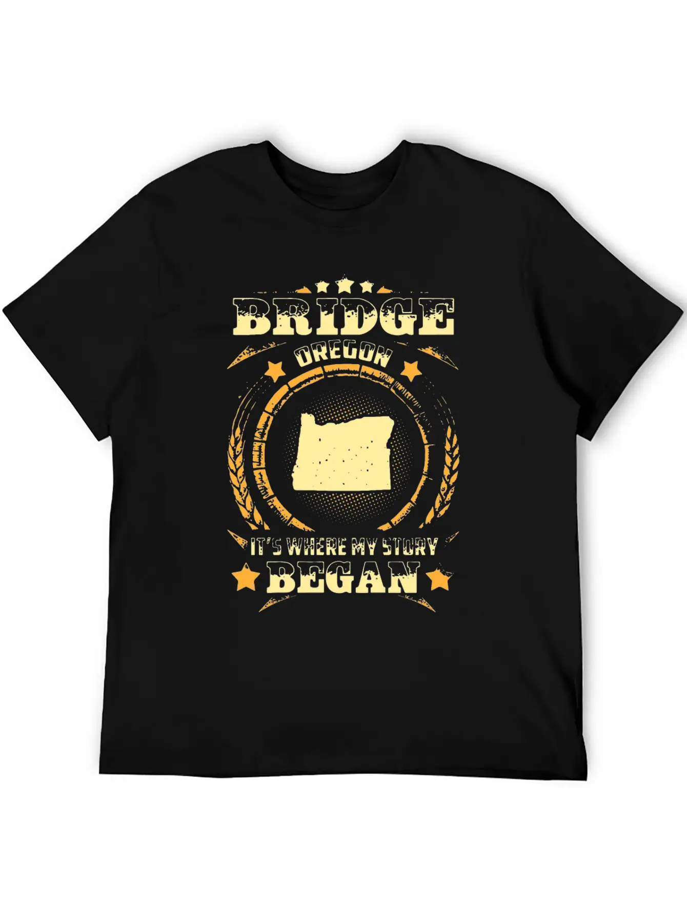 Bridge Oregon It Is Where My Story Began Husband Stylish Everyday T-Shirt – Unisex Basic Cotton Tee