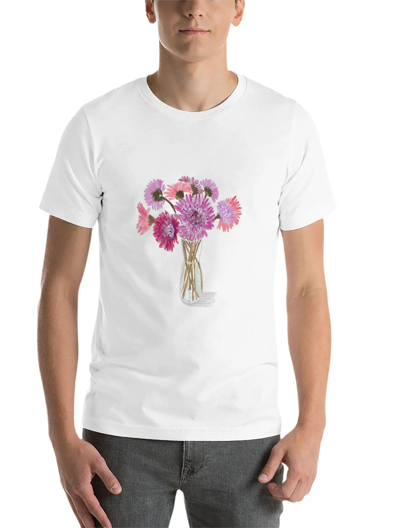 Bright Gerbera Flowers Stylish Everyday T-Shirt – Unisex Basic Cotton Tee