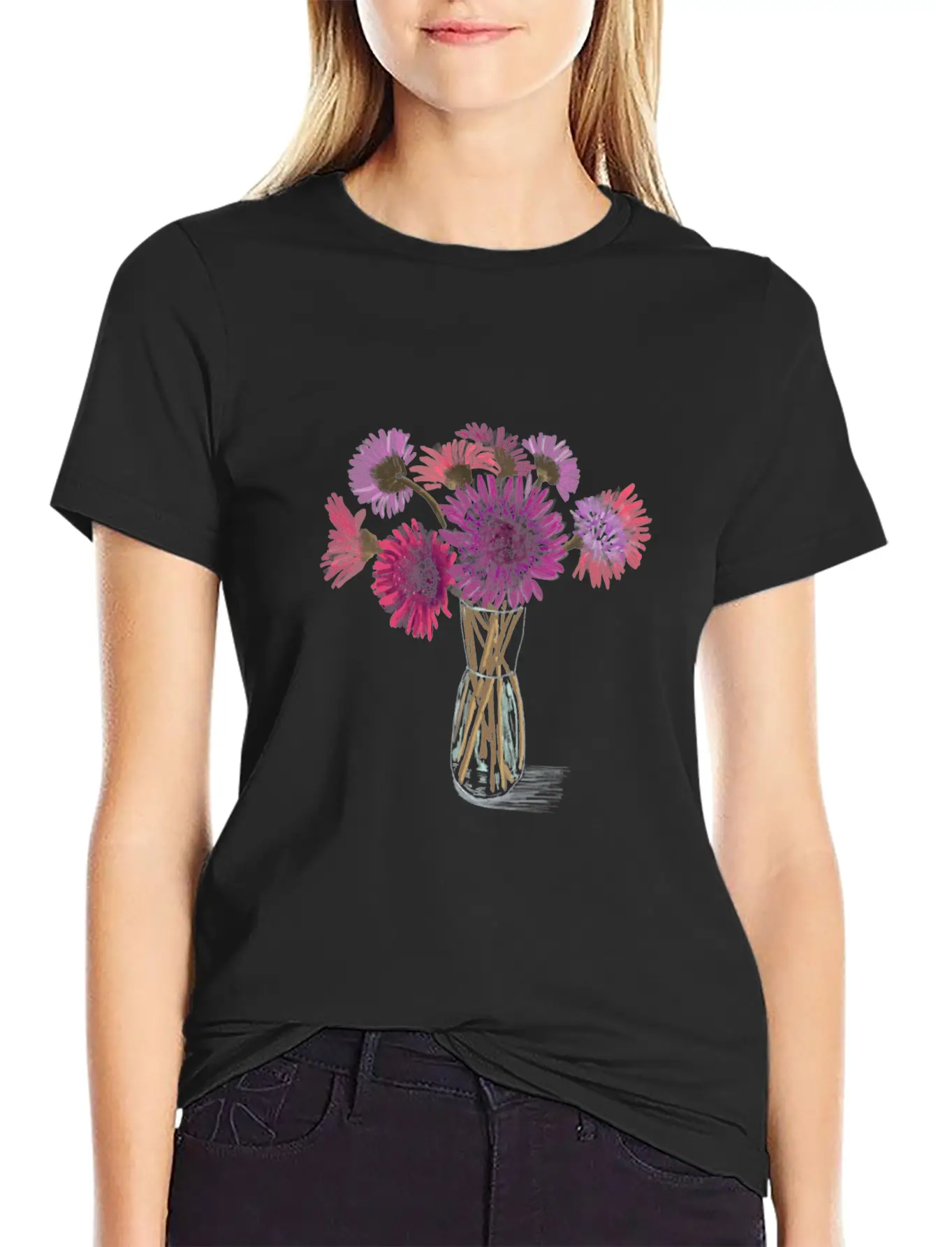 Bright Gerbera Flowers Stylish Everyday T-Shirt – Unisex Basic Cotton Tee