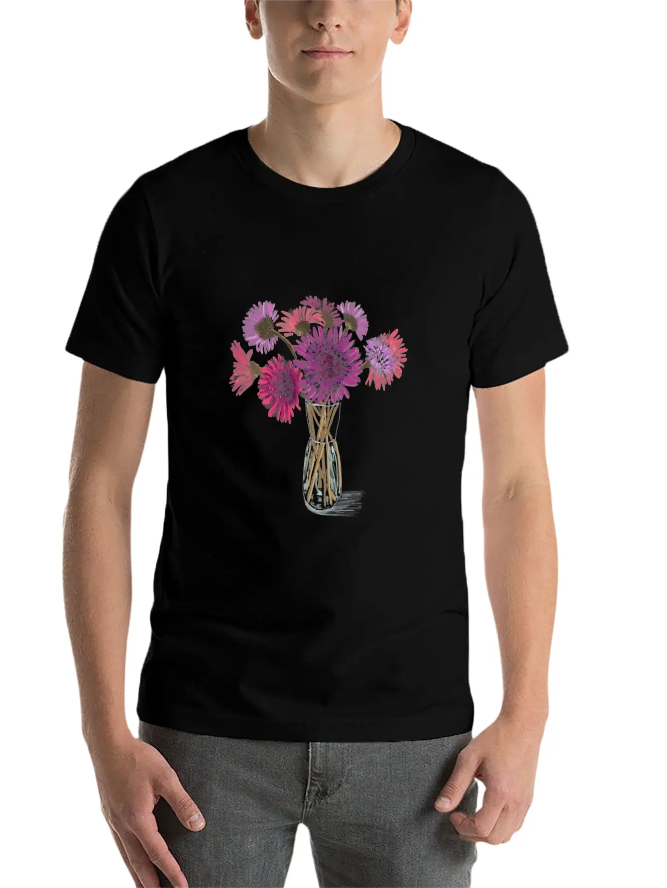 Bright Gerbera Flowers Stylish Everyday T-Shirt – Unisex Basic Cotton Tee