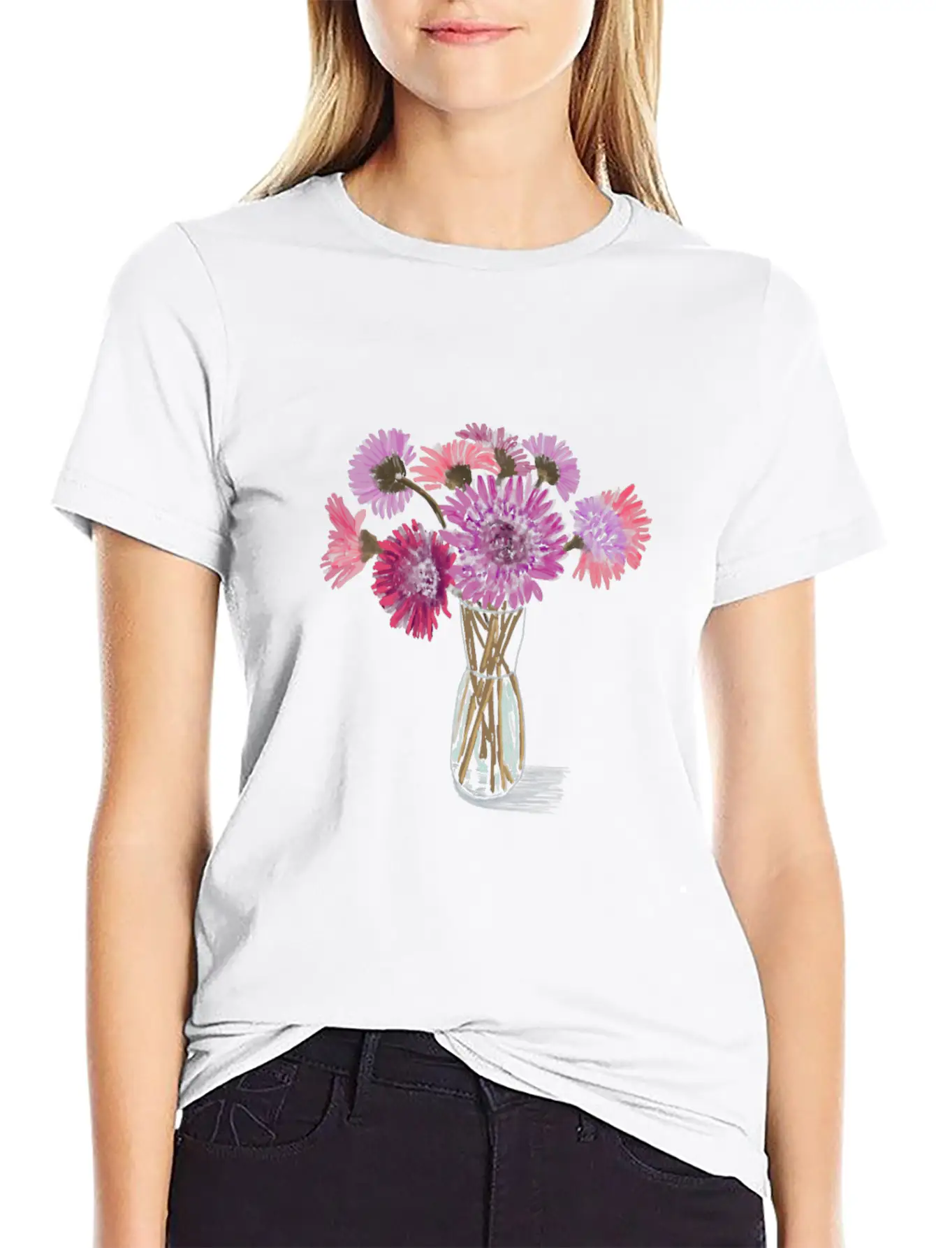 Bright Gerbera Flowers Stylish Everyday T-Shirt – Unisex Basic Cotton Tee