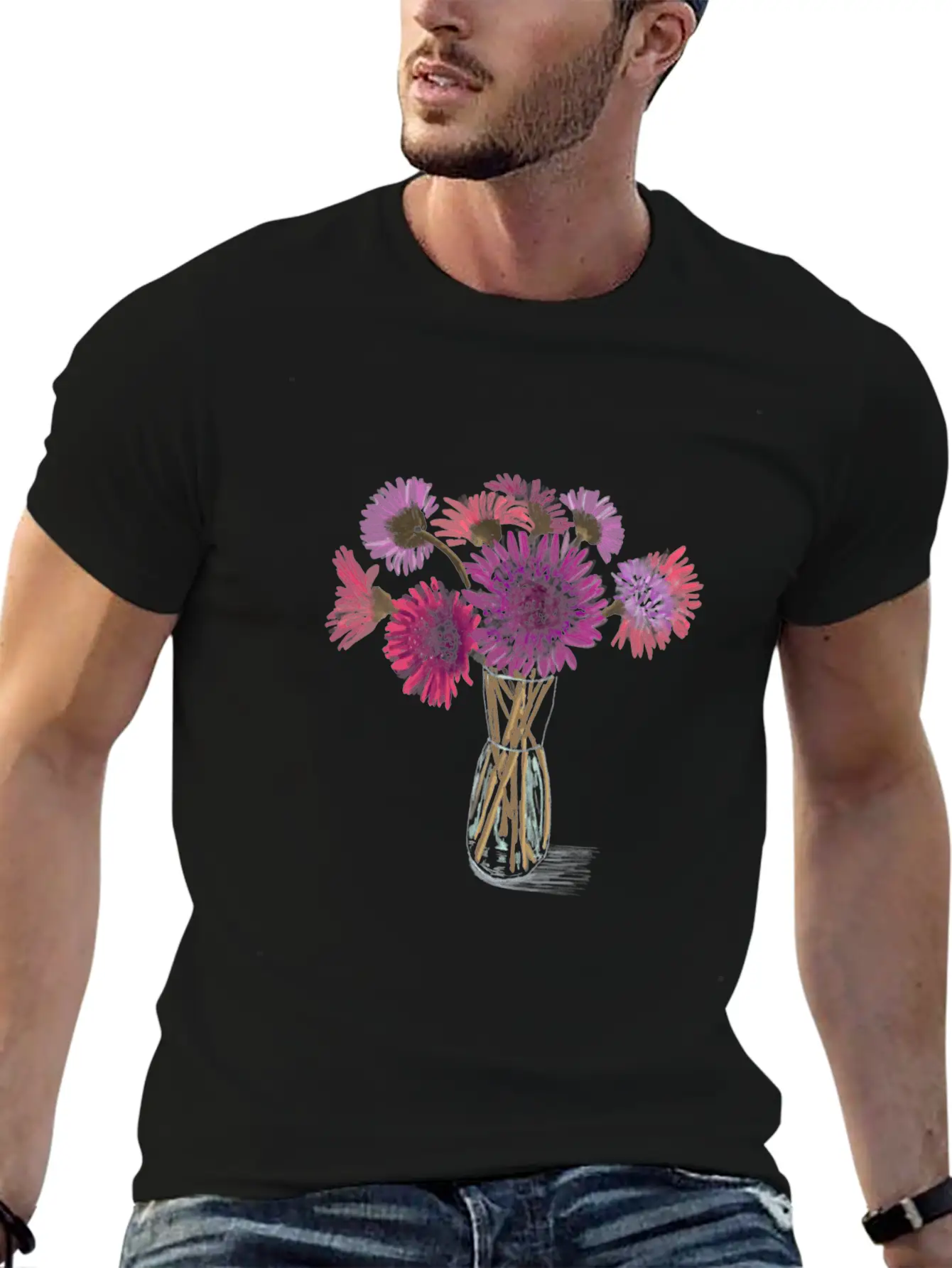 Bright Gerbera Flowers Stylish Everyday T-Shirt – Unisex Basic Cotton Tee