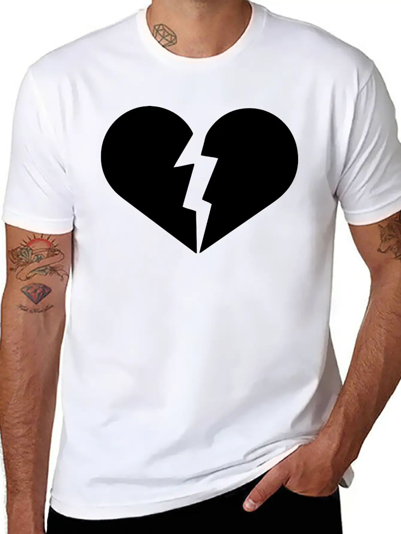 Broken Heart, Heart Broken, Love, Heart, Heartbeat Timeless Short Sleeve Tee – Comfy And Minimalist Design