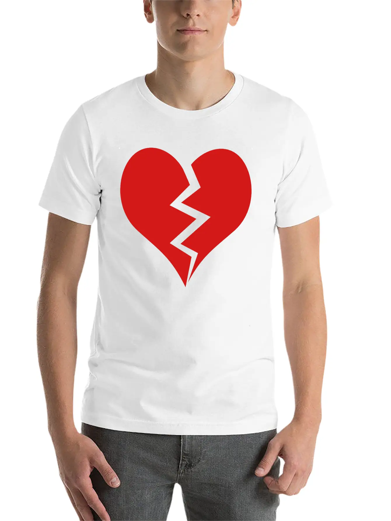 Broken Heart Unisex Casual T-Shirt – Clean Design For Daily Comfort
