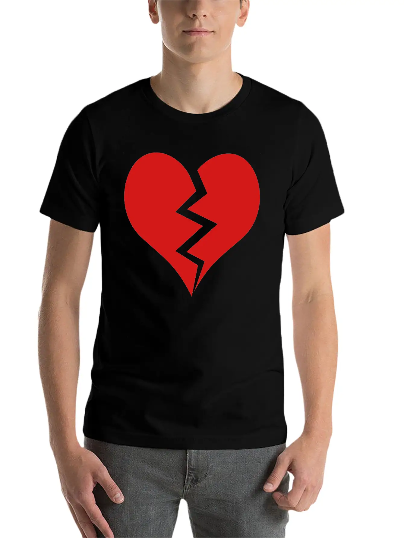 Broken Heart Unisex Casual T-Shirt – Clean Design For Daily Comfort