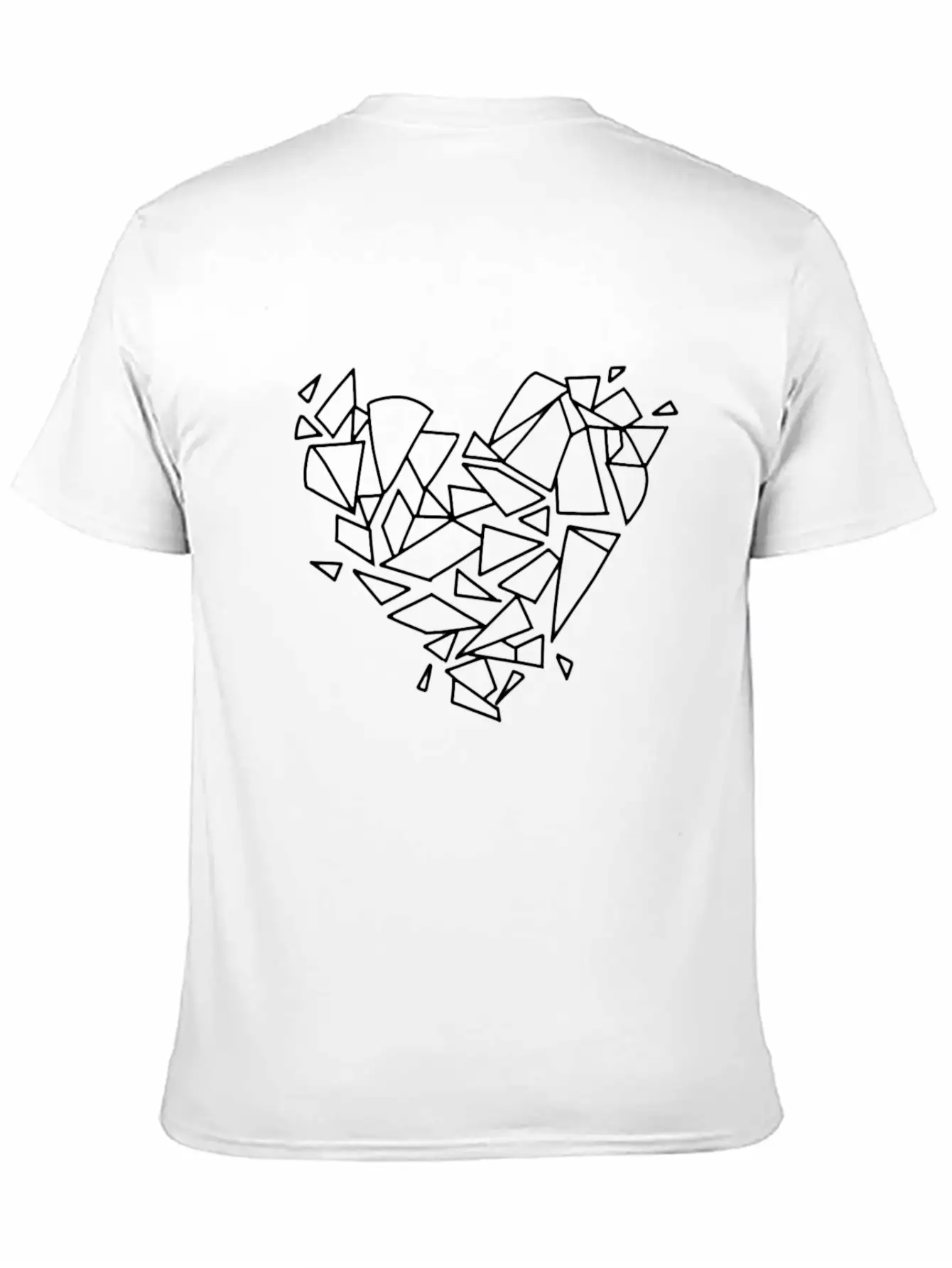 Broken Mirror Heart Shattered In Pieces Stylish Everyday T-Shirt – Unisex Basic Cotton Tee