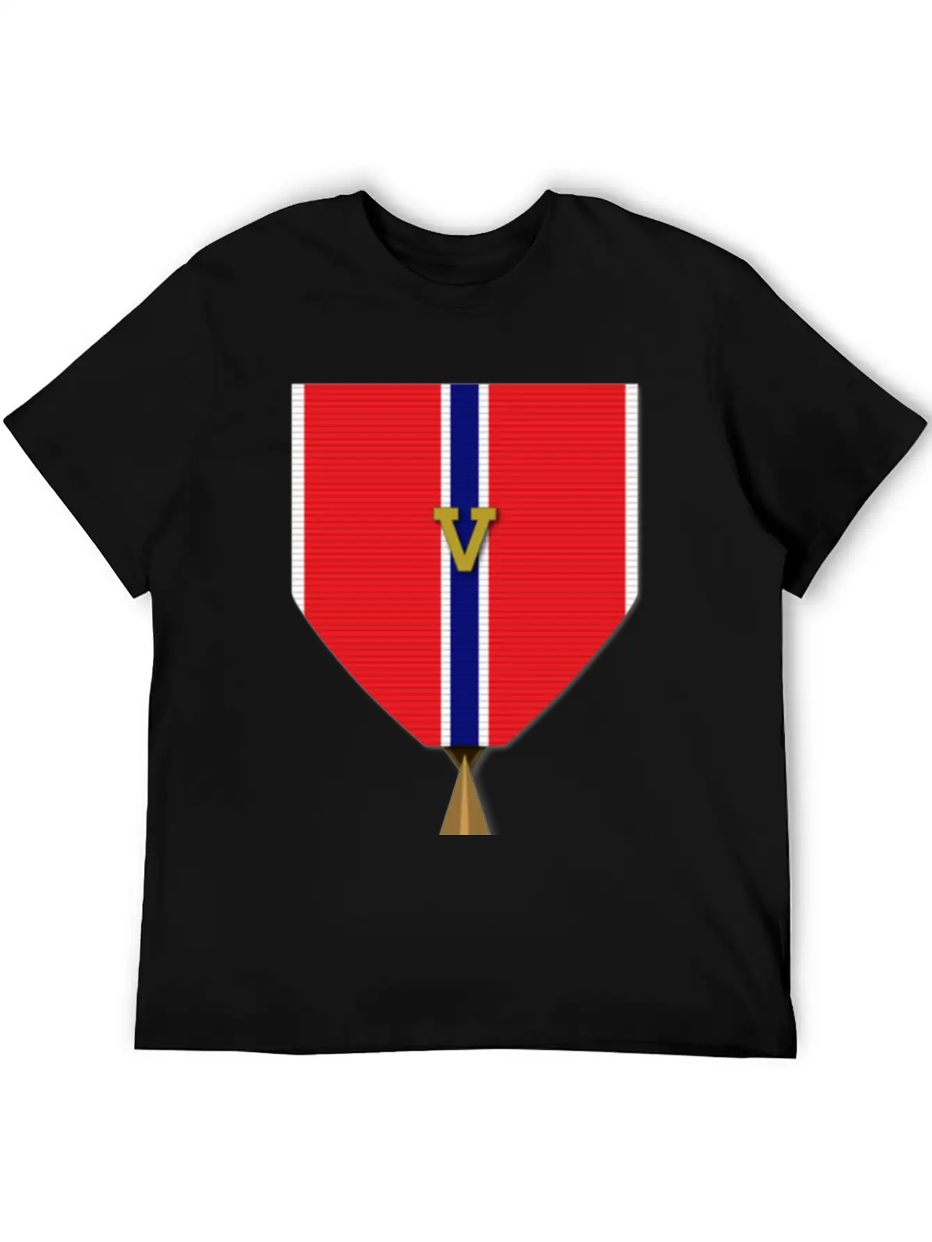 Bronze Star With Valor Device Unisex Short Sleeve Soft Cotton T-Shirt – Casual Everyday Wear
