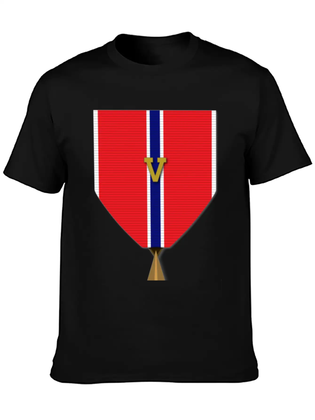 Bronze Star With Valor Device Unisex Short Sleeve Soft Cotton T-Shirt – Casual Everyday Wear