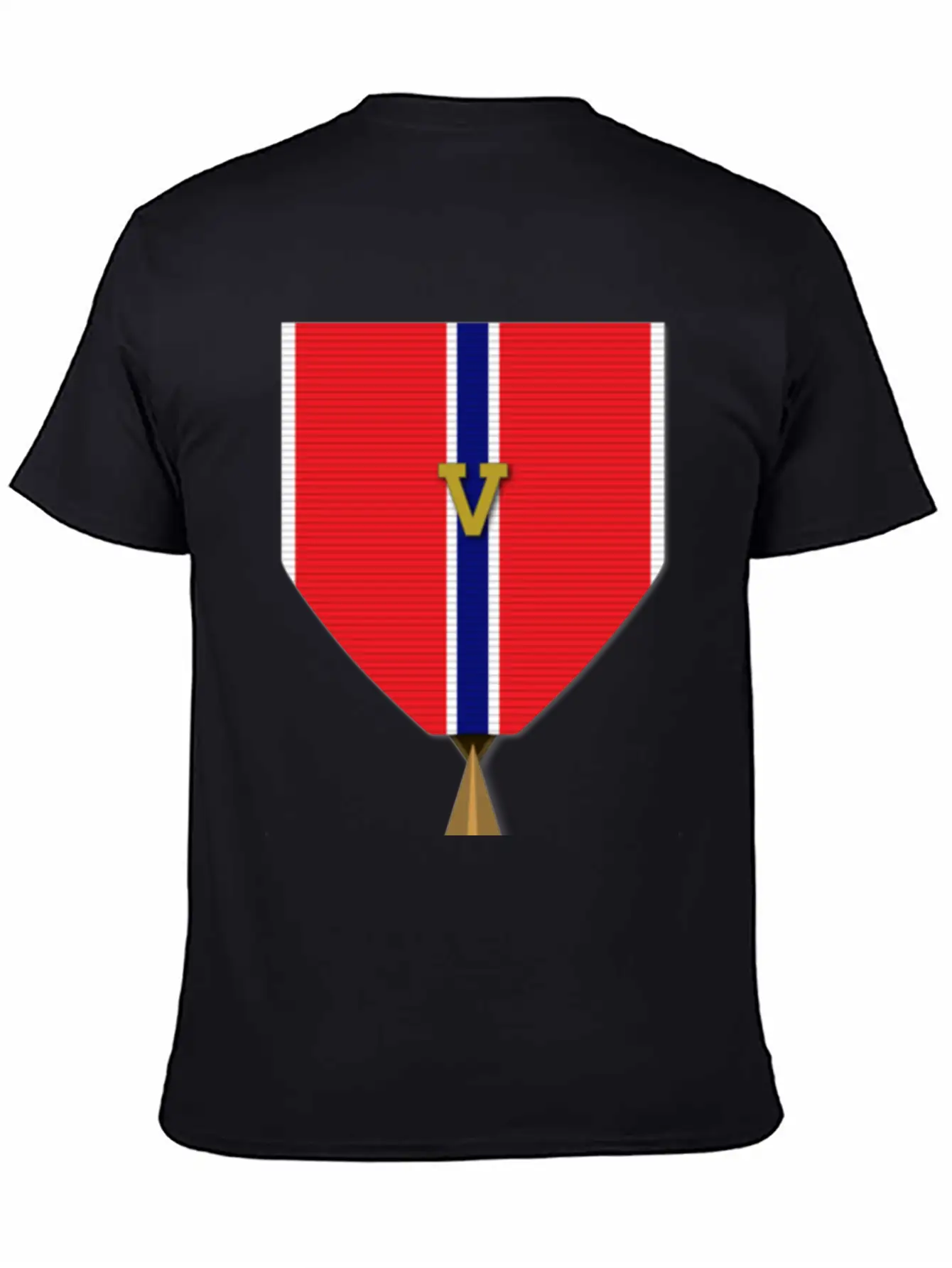 Bronze Star With Valor Device Unisex Short Sleeve Soft Cotton T-Shirt – Casual Everyday Wear