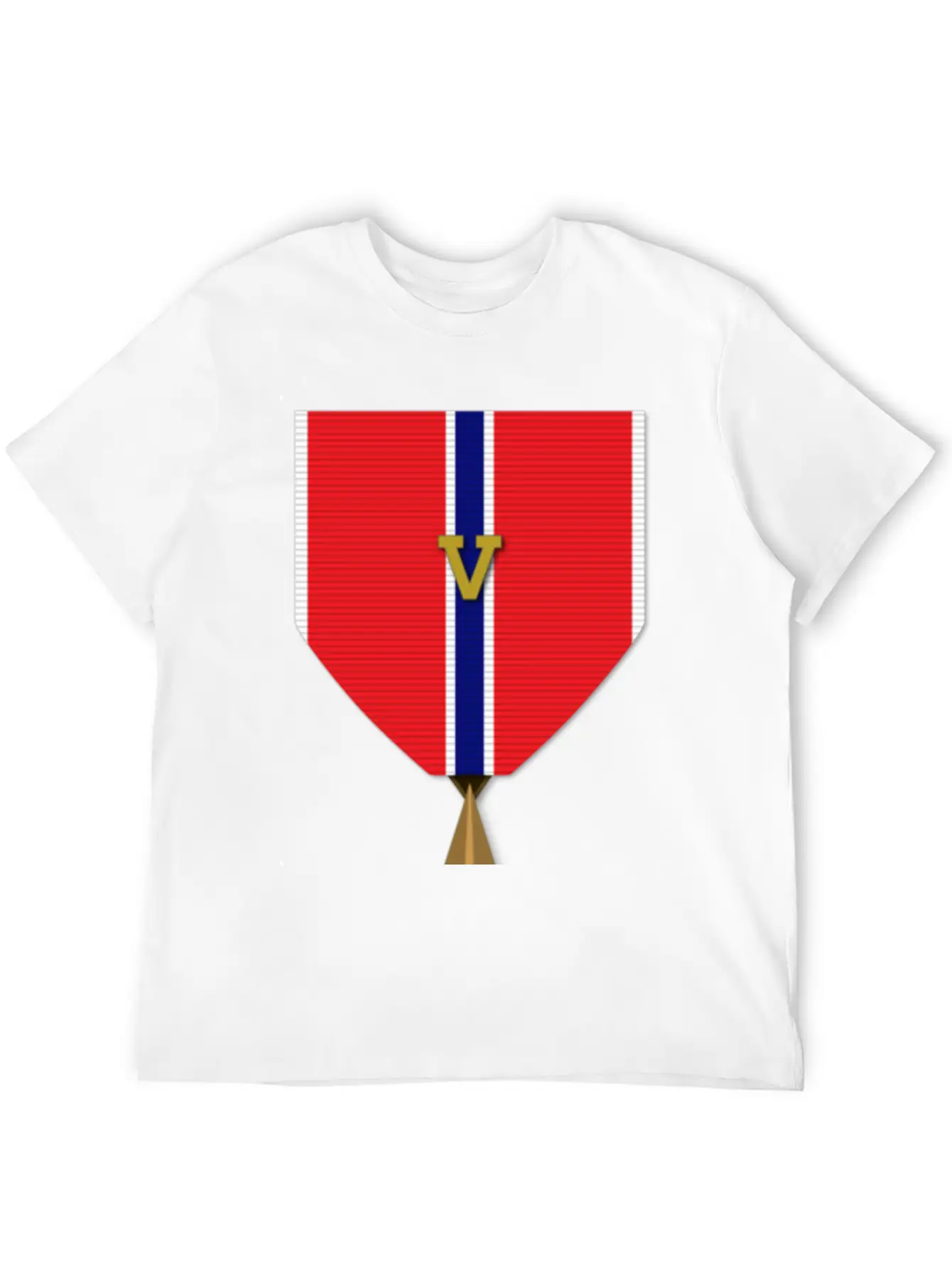 Bronze Star With Valor Device Unisex Short Sleeve Soft Cotton T-Shirt – Casual Everyday Wear