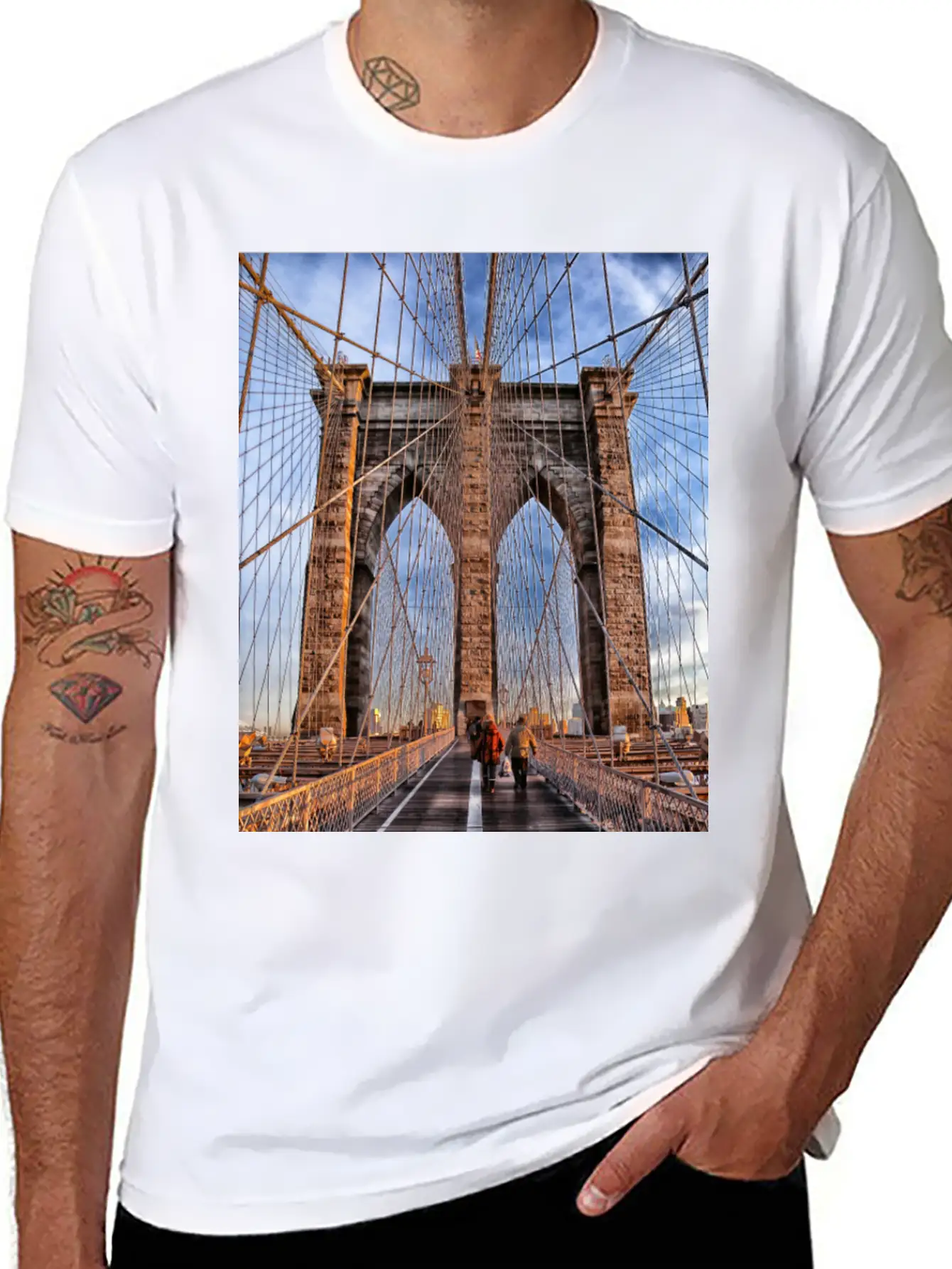 Brooklyn Bridge Essential Unisex Summer Tee – Soft Cotton Casual Fit
