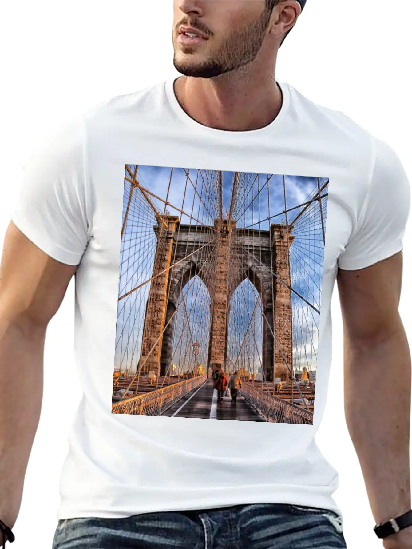 Brooklyn Bridge Essential Unisex Summer Tee – Soft Cotton Casual Fit
