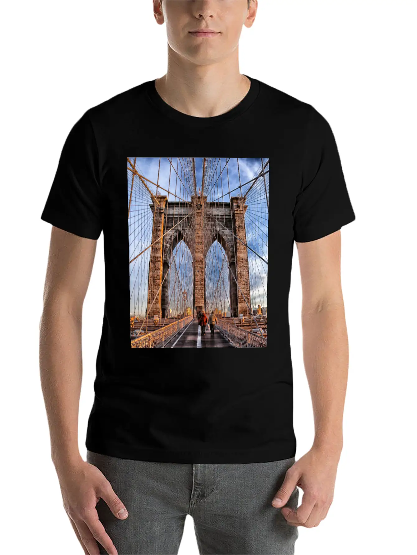 Brooklyn Bridge Essential Unisex Summer Tee – Soft Cotton Casual Fit