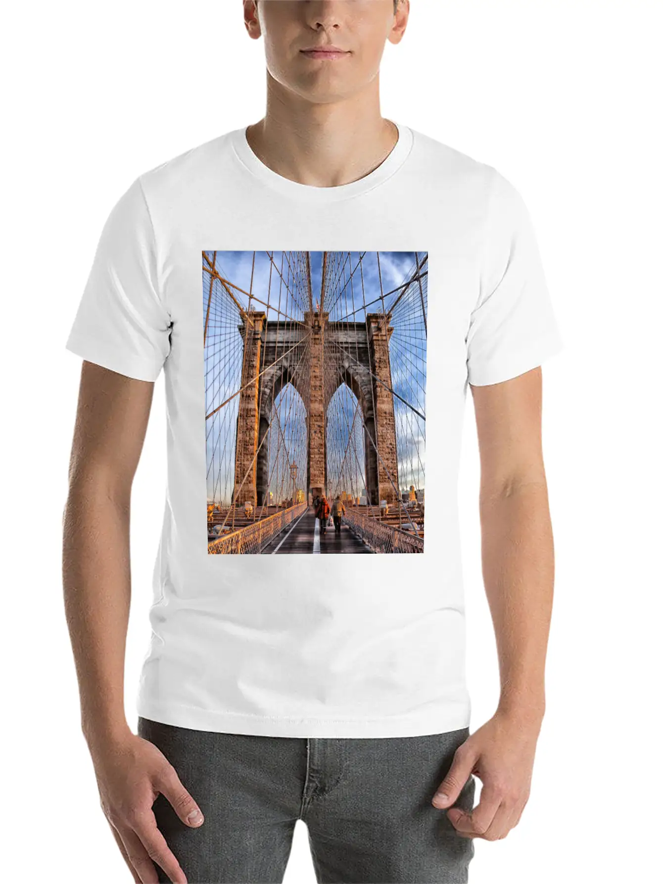 Brooklyn Bridge Essential Unisex Summer Tee – Soft Cotton Casual Fit