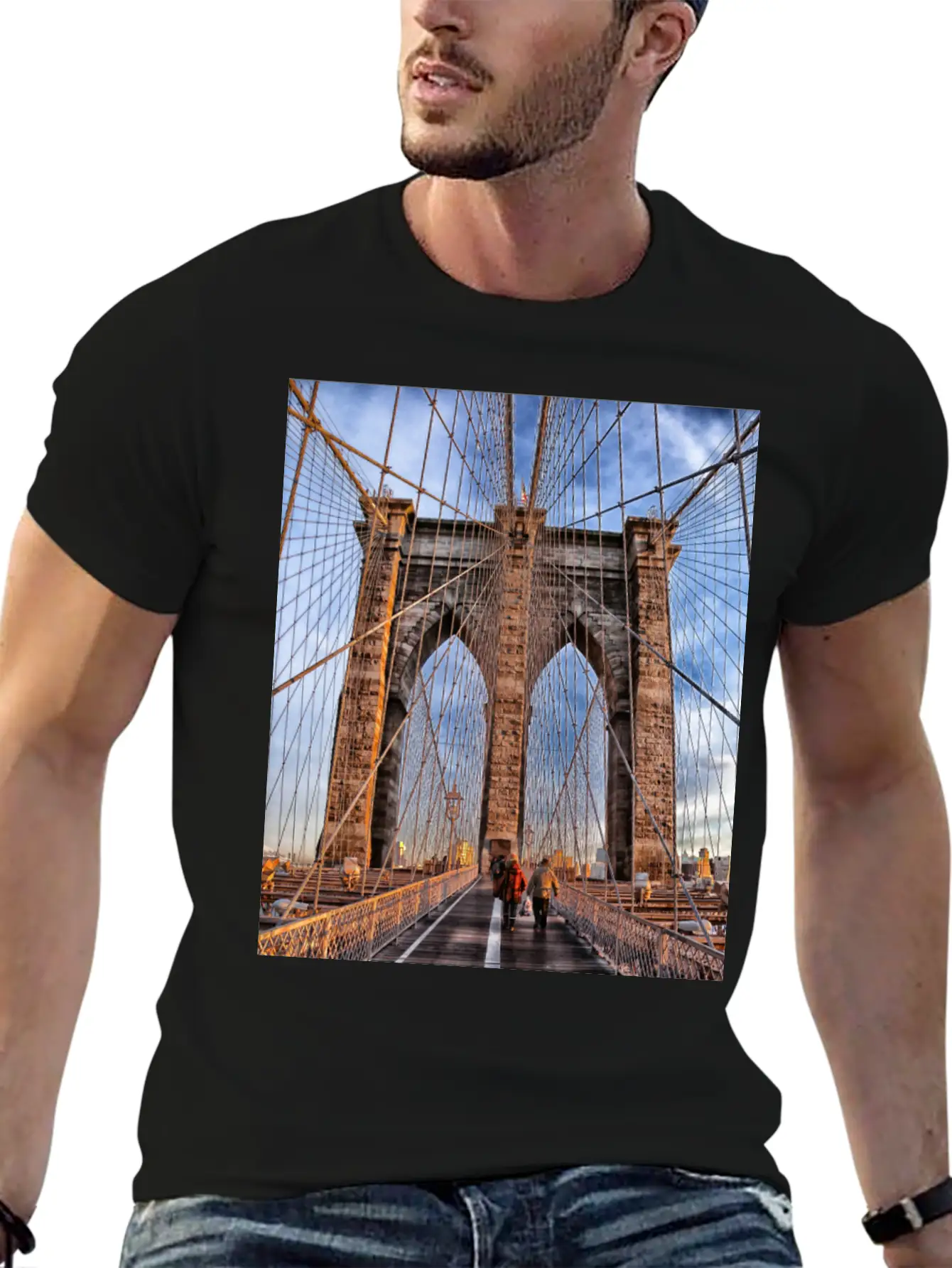 Brooklyn Bridge Essential Unisex Summer Tee – Soft Cotton Casual Fit