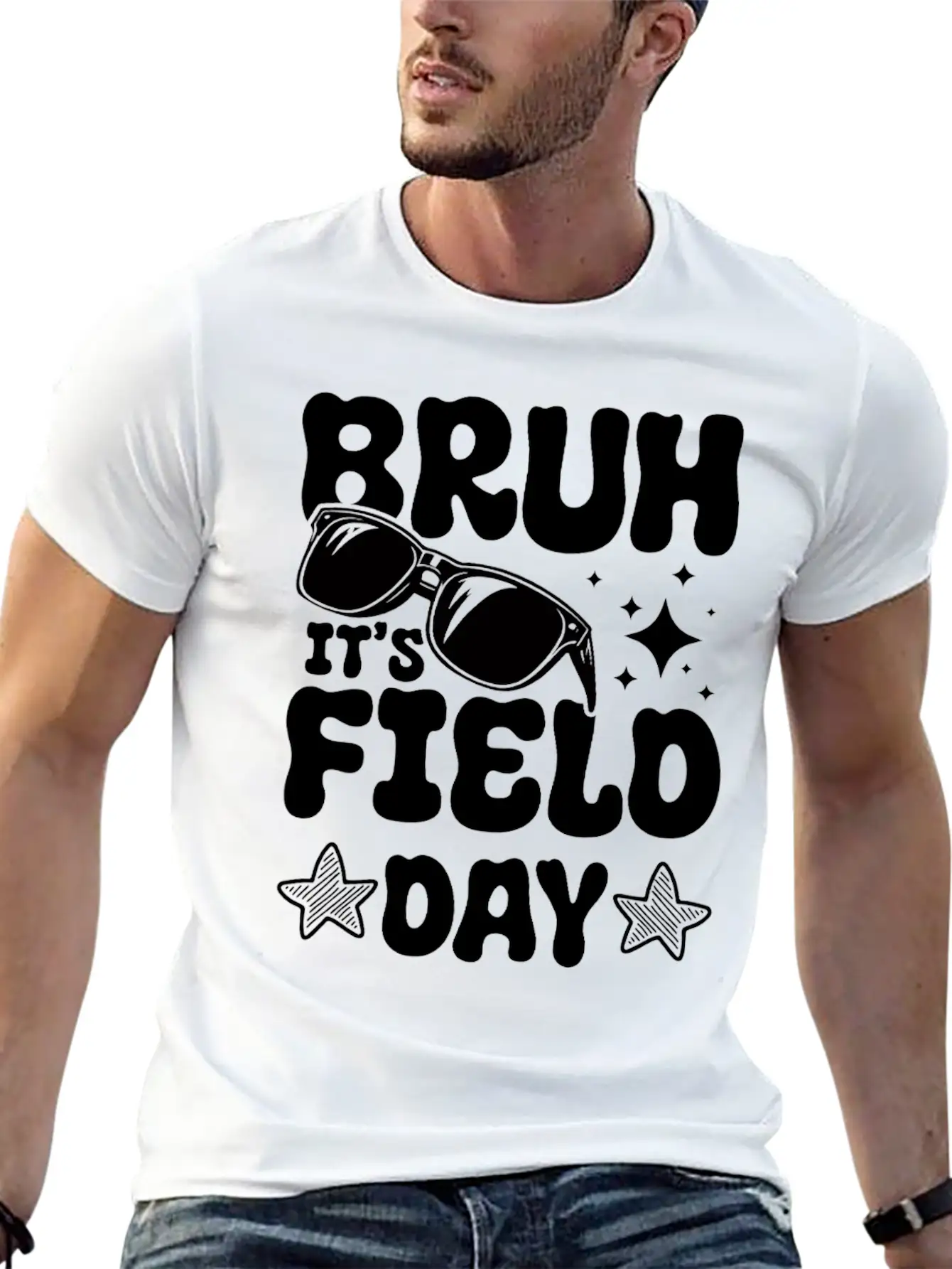 Bruh It's Field Day Funny School Stylish Everyday T-Shirt – Unisex Basic Cotton Tee