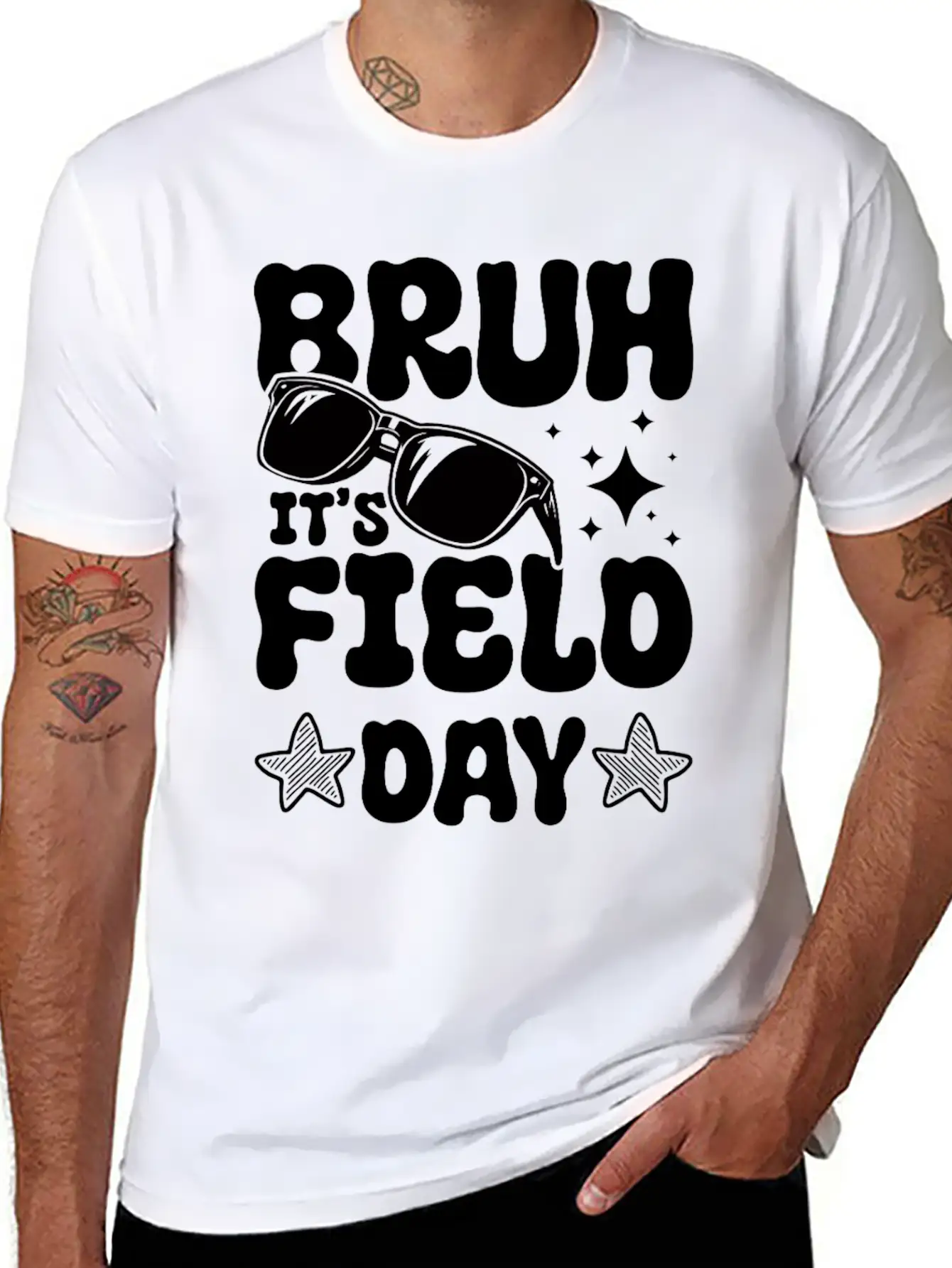 Bruh It's Field Day Funny School Stylish Everyday T-Shirt – Unisex Basic Cotton Tee