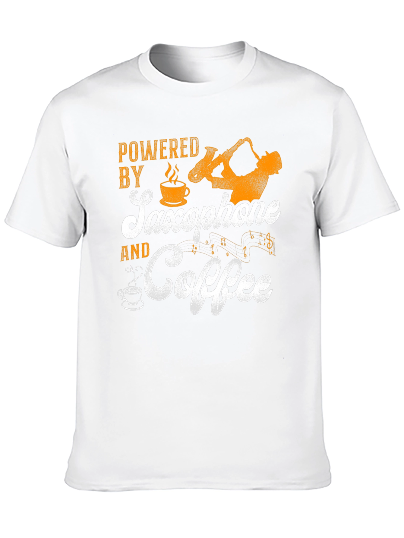 Saxophone and Coffee Graphic Tee