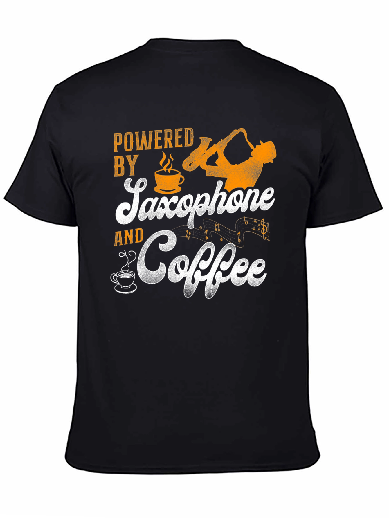 Saxophone and Coffee Graphic Tee