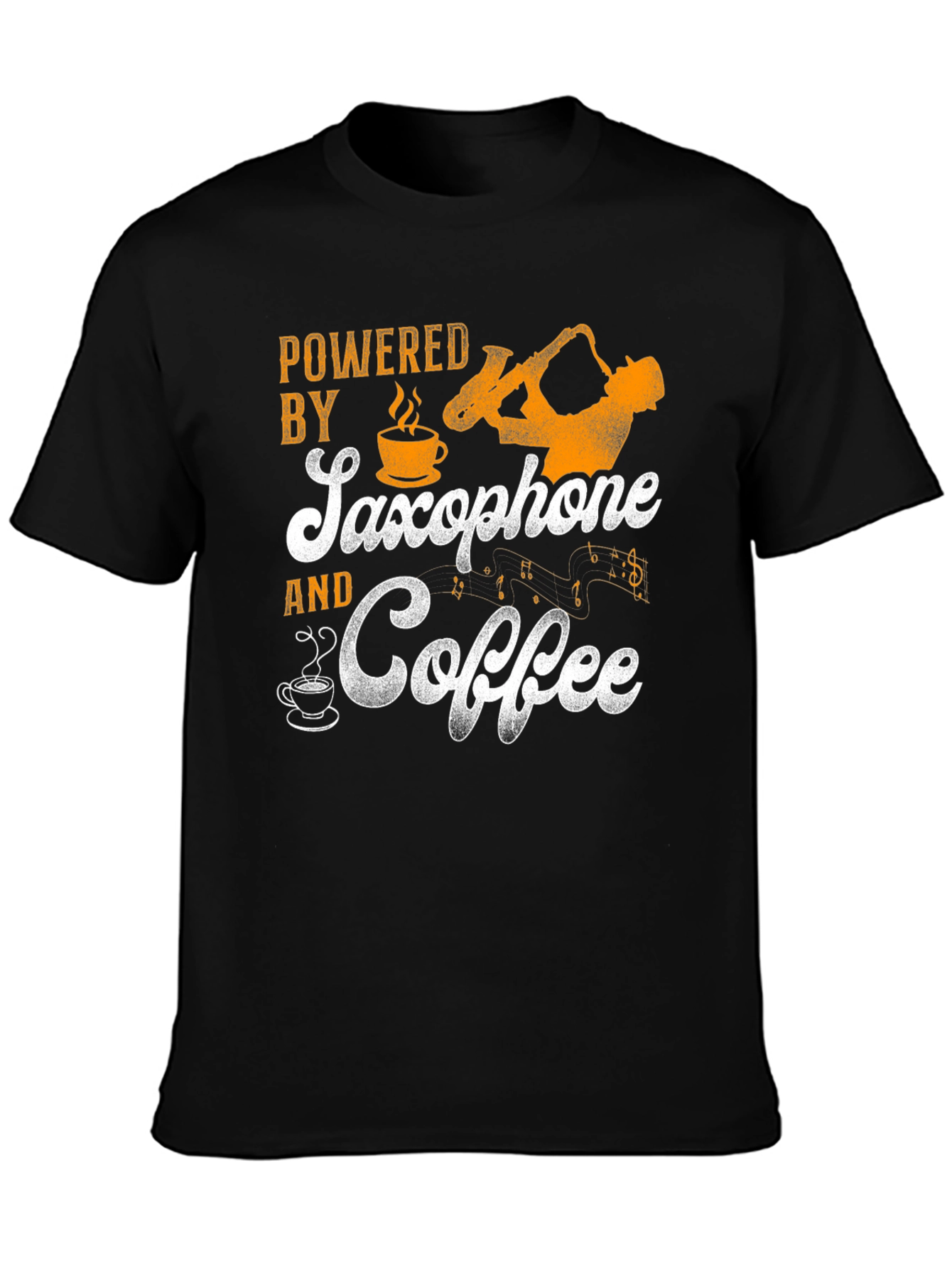 Saxophone and Coffee Graphic Tee