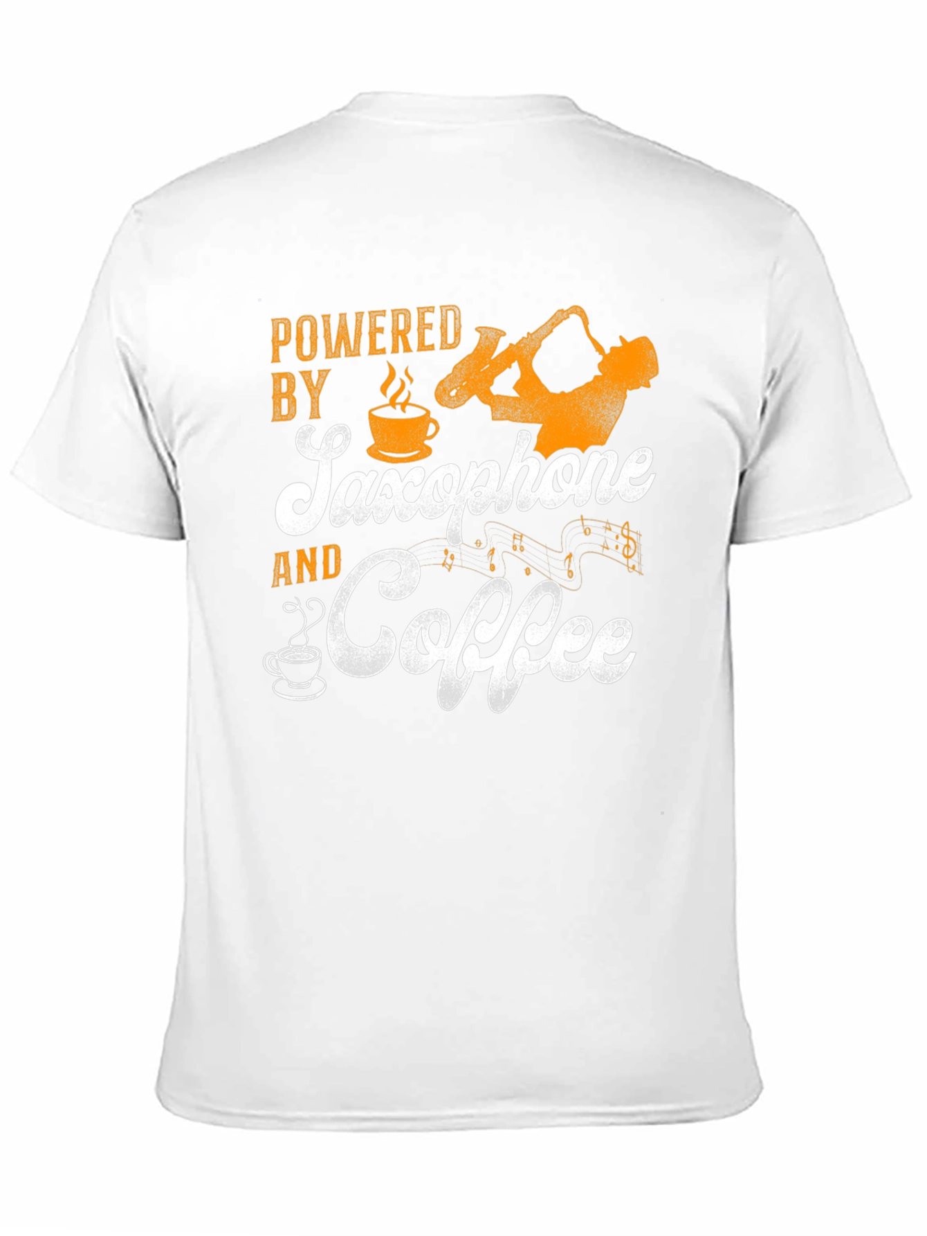 Saxophone and Coffee Graphic Tee