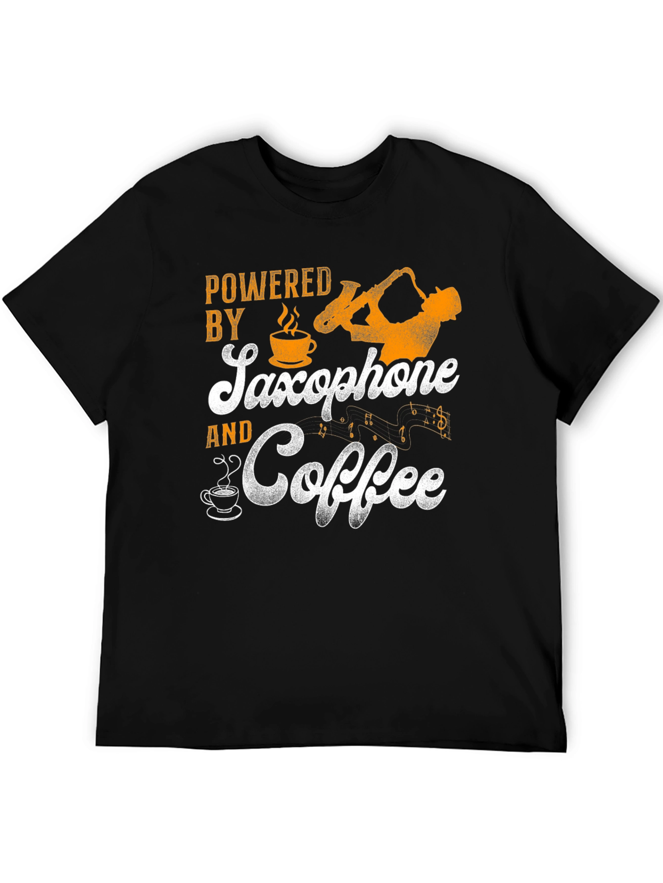Saxophone and Coffee Graphic Tee