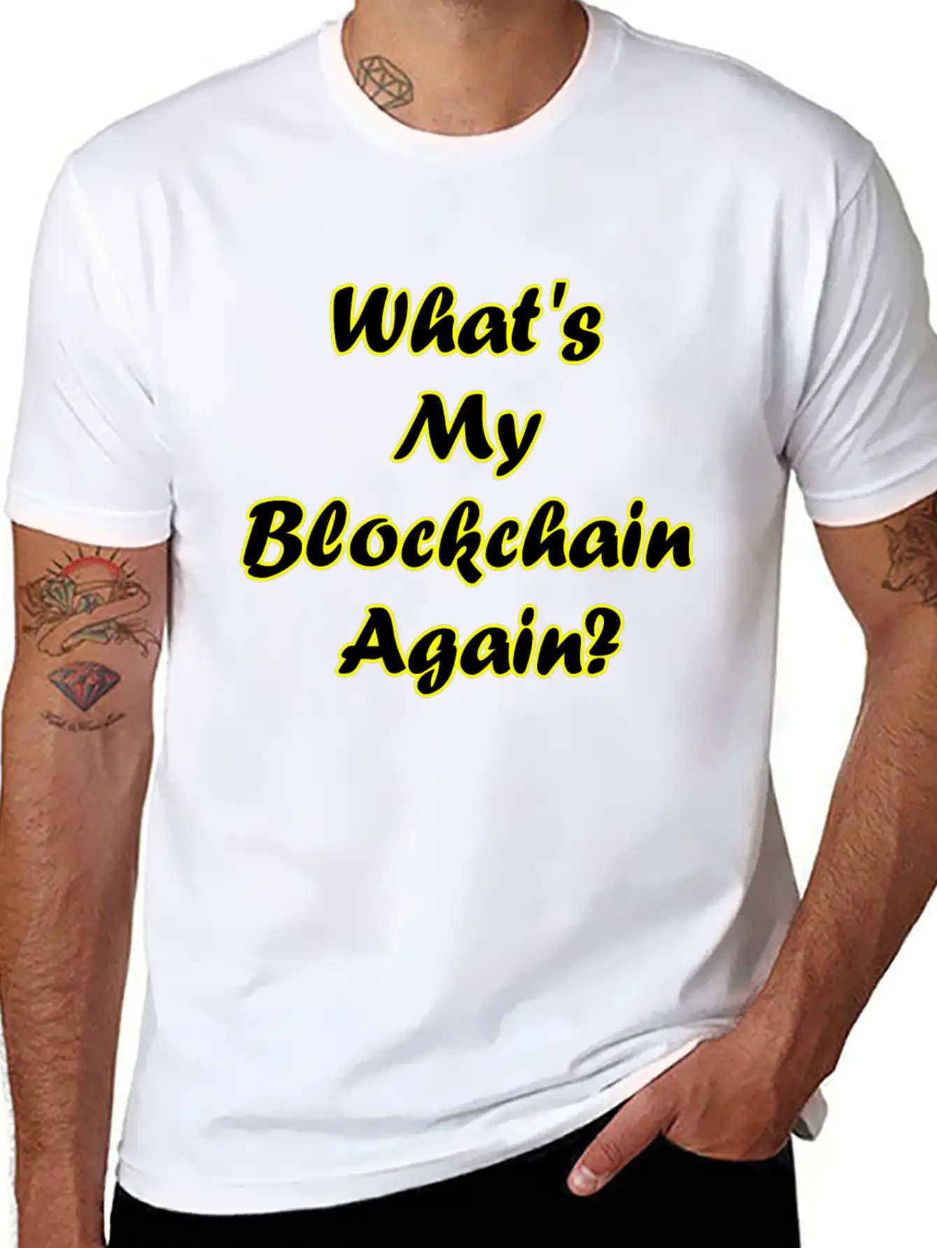 Btcblockchain Unisex Short Sleeve Soft Cotton T-Shirt – Casual Everyday Wear