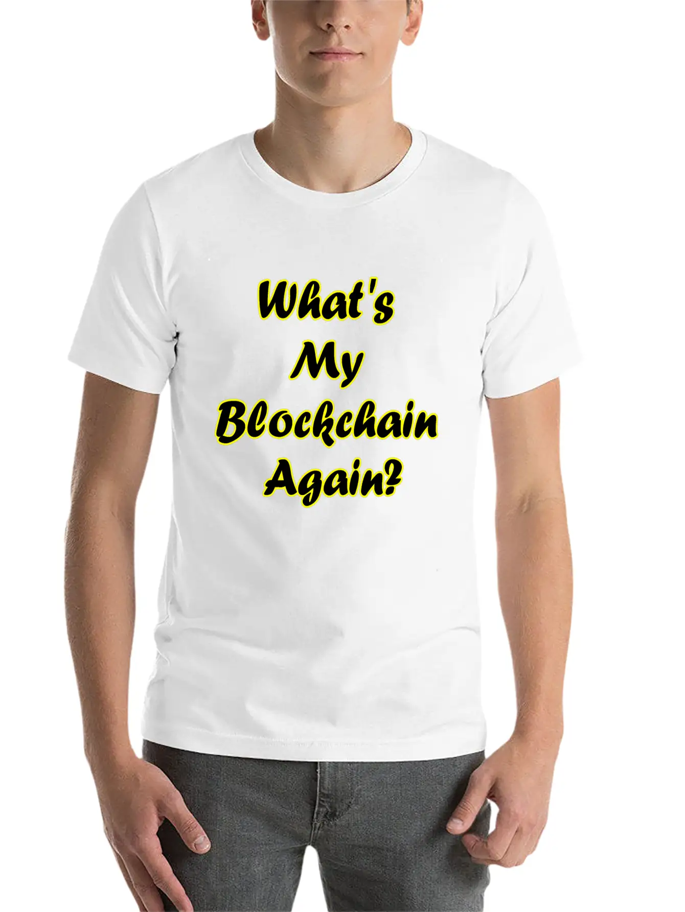 Btcblockchain Unisex Short Sleeve Soft Cotton T-Shirt – Casual Everyday Wear