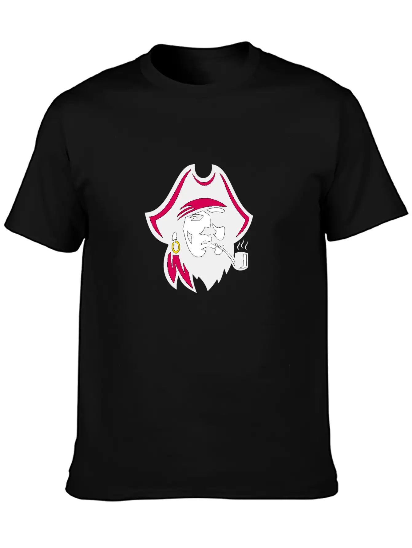 Buccaneer Smoking Pipe Retro Basic Graphic T-Shirt – Daily Comfort In Soft Cotton