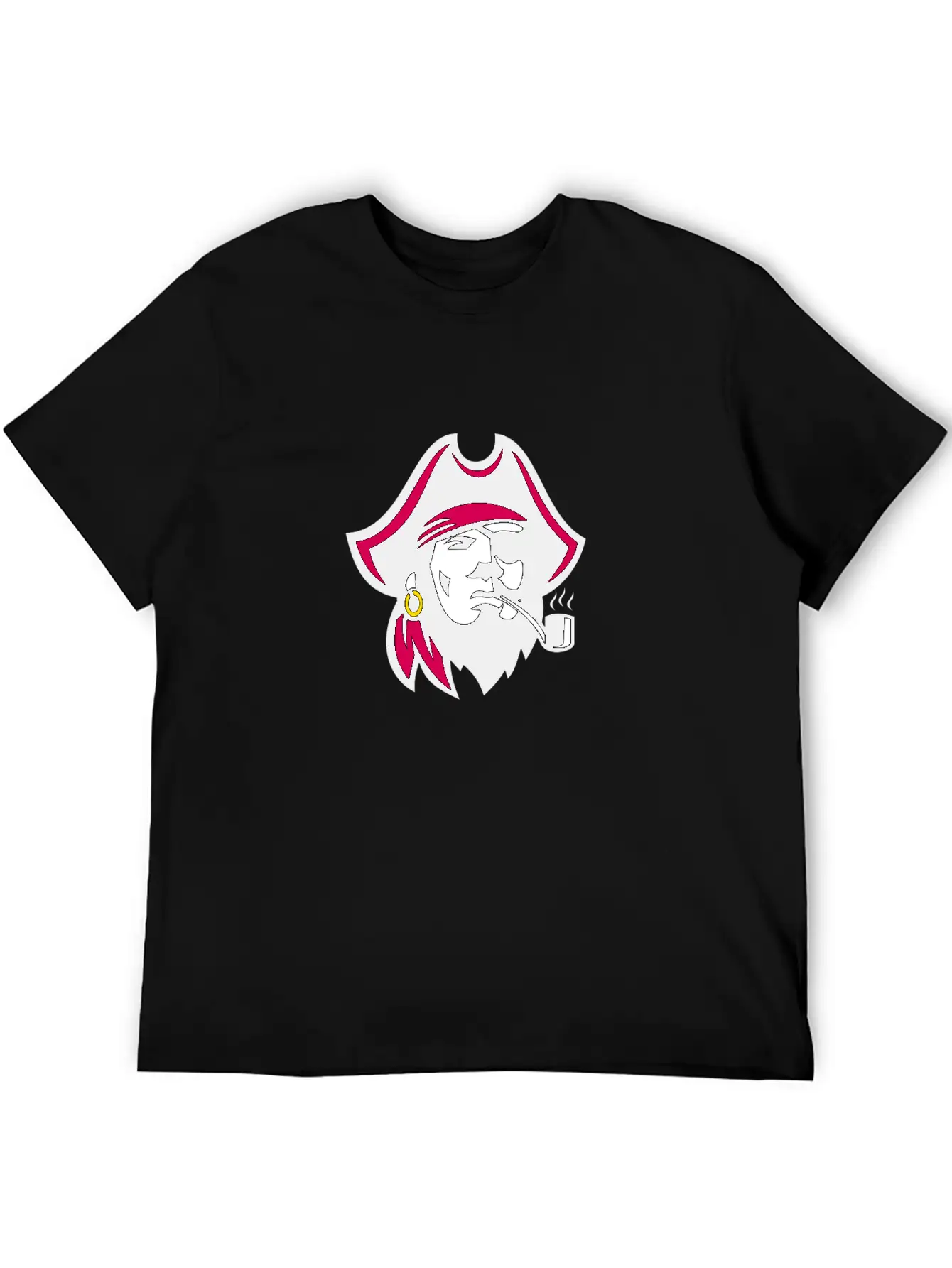 Buccaneer Smoking Pipe Retro Basic Graphic T-Shirt – Daily Comfort In Soft Cotton
