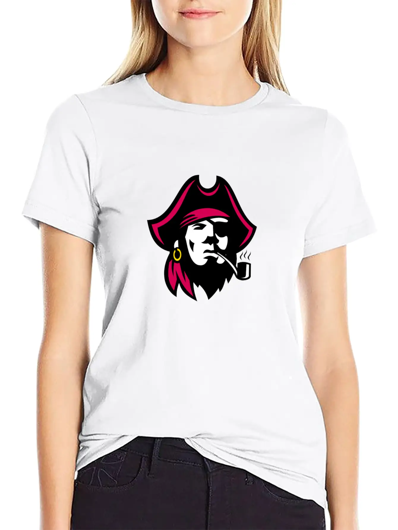 Buccaneer Smoking Pipe Retro Basic Graphic T-Shirt – Daily Comfort In Soft Cotton