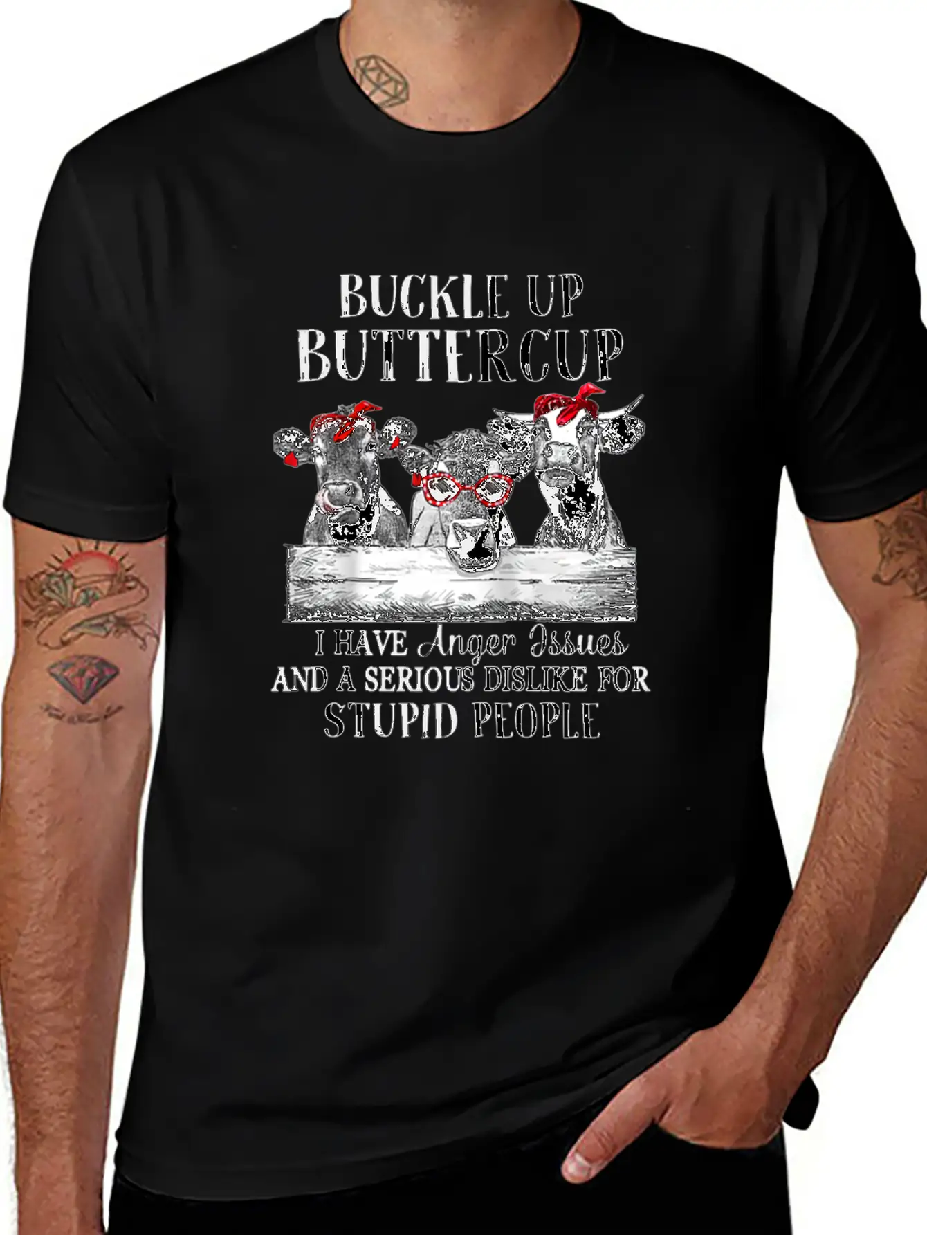 Buckle Up Buttercup I Have Anger Issues Stylish Everyday T-Shirt – Unisex Basic Cotton Tee