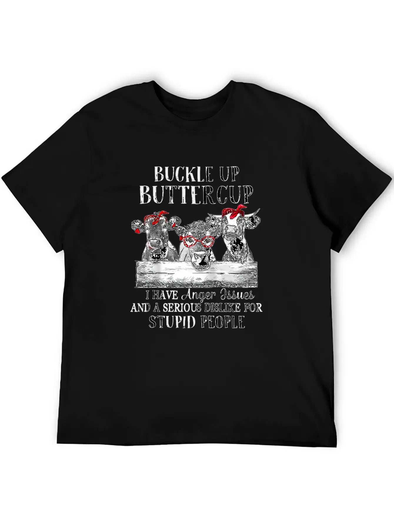 Buckle Up Buttercup I Have Anger Issues Stylish Everyday T-Shirt – Unisex Basic Cotton Tee
