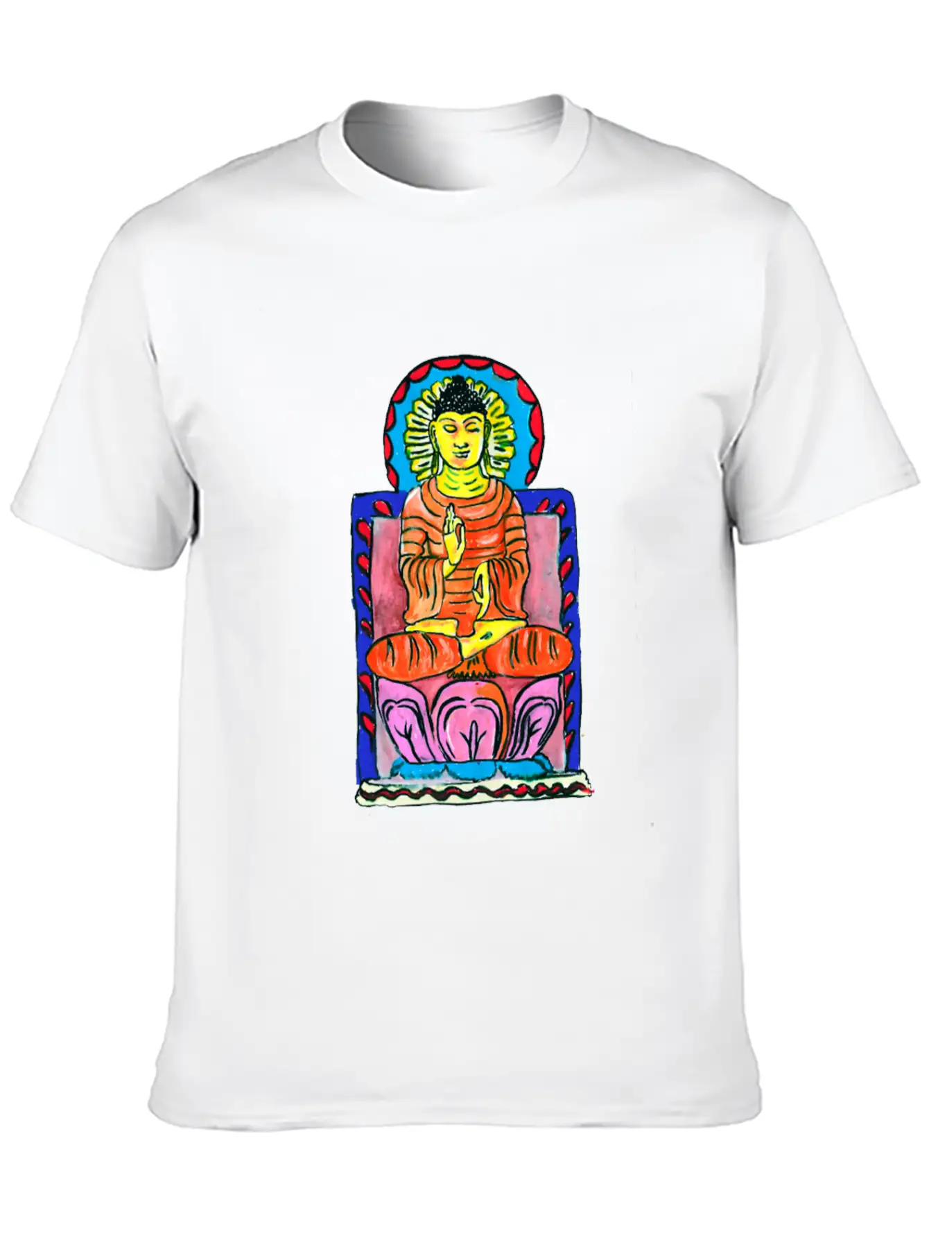 Buddha's Enlightenment Painting Stylish Everyday T-Shirt – Unisex Basic Cotton Tee