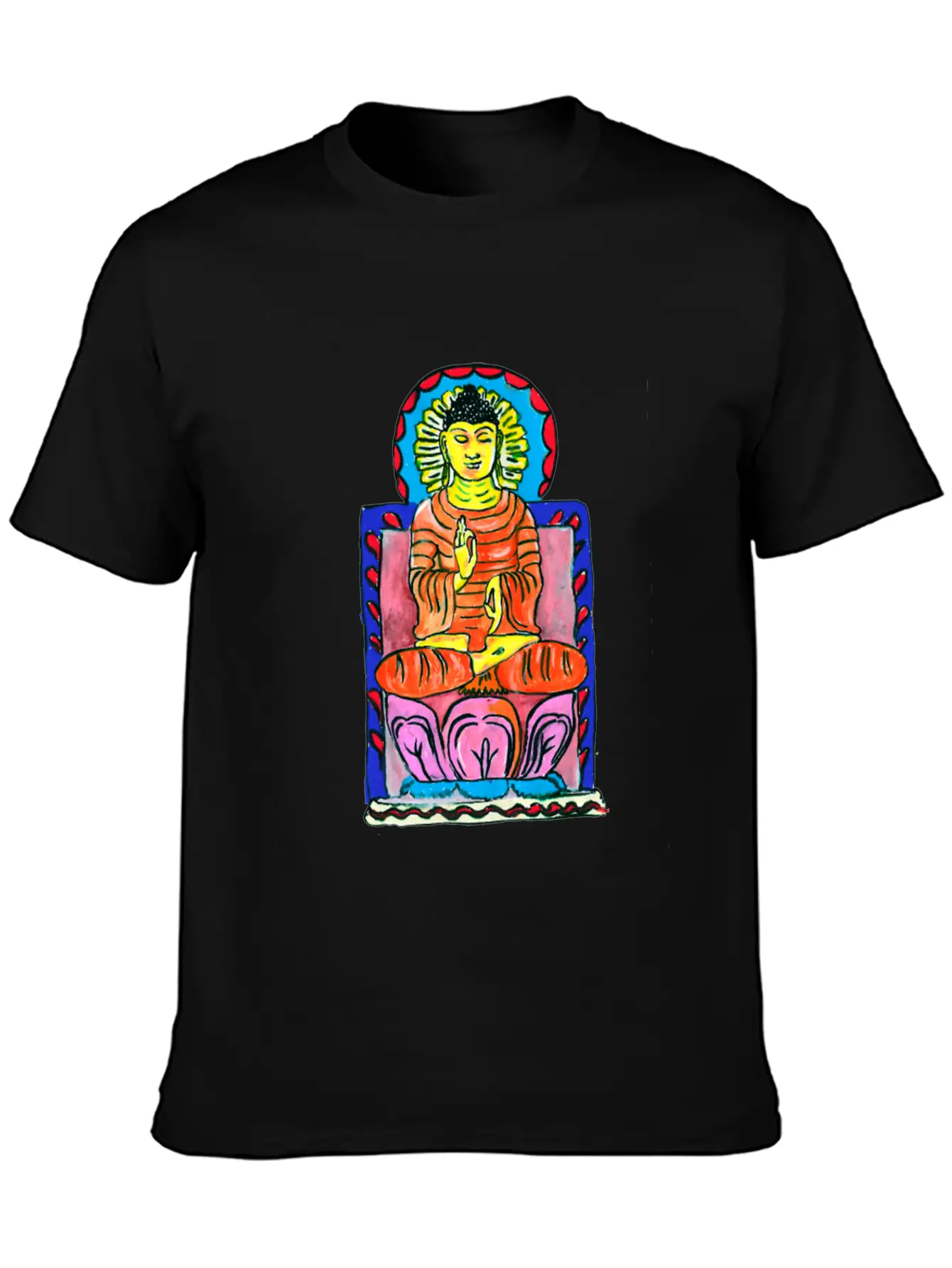Buddha's Enlightenment Painting Stylish Everyday T-Shirt – Unisex Basic Cotton Tee