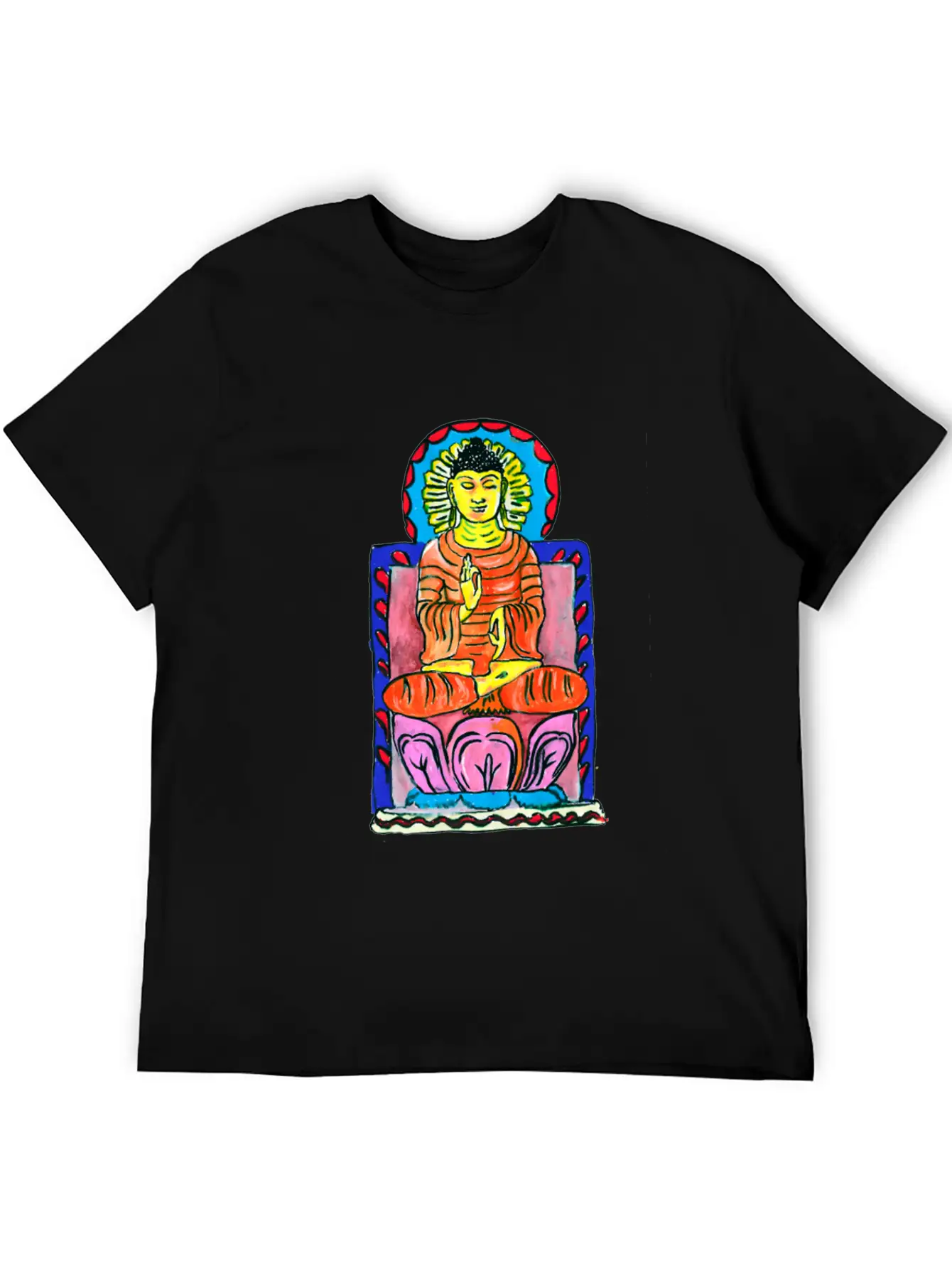 Buddha's Enlightenment Painting Stylish Everyday T-Shirt – Unisex Basic Cotton Tee