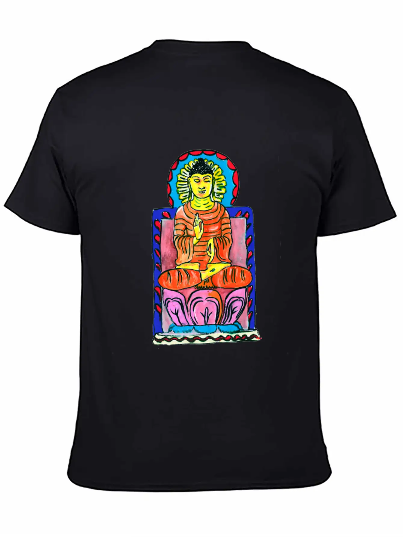 Buddha's Enlightenment Painting Stylish Everyday T-Shirt – Unisex Basic Cotton Tee