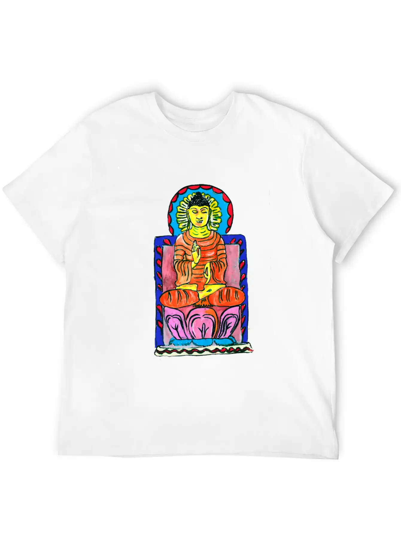 Buddha's Enlightenment Painting Stylish Everyday T-Shirt – Unisex Basic Cotton Tee