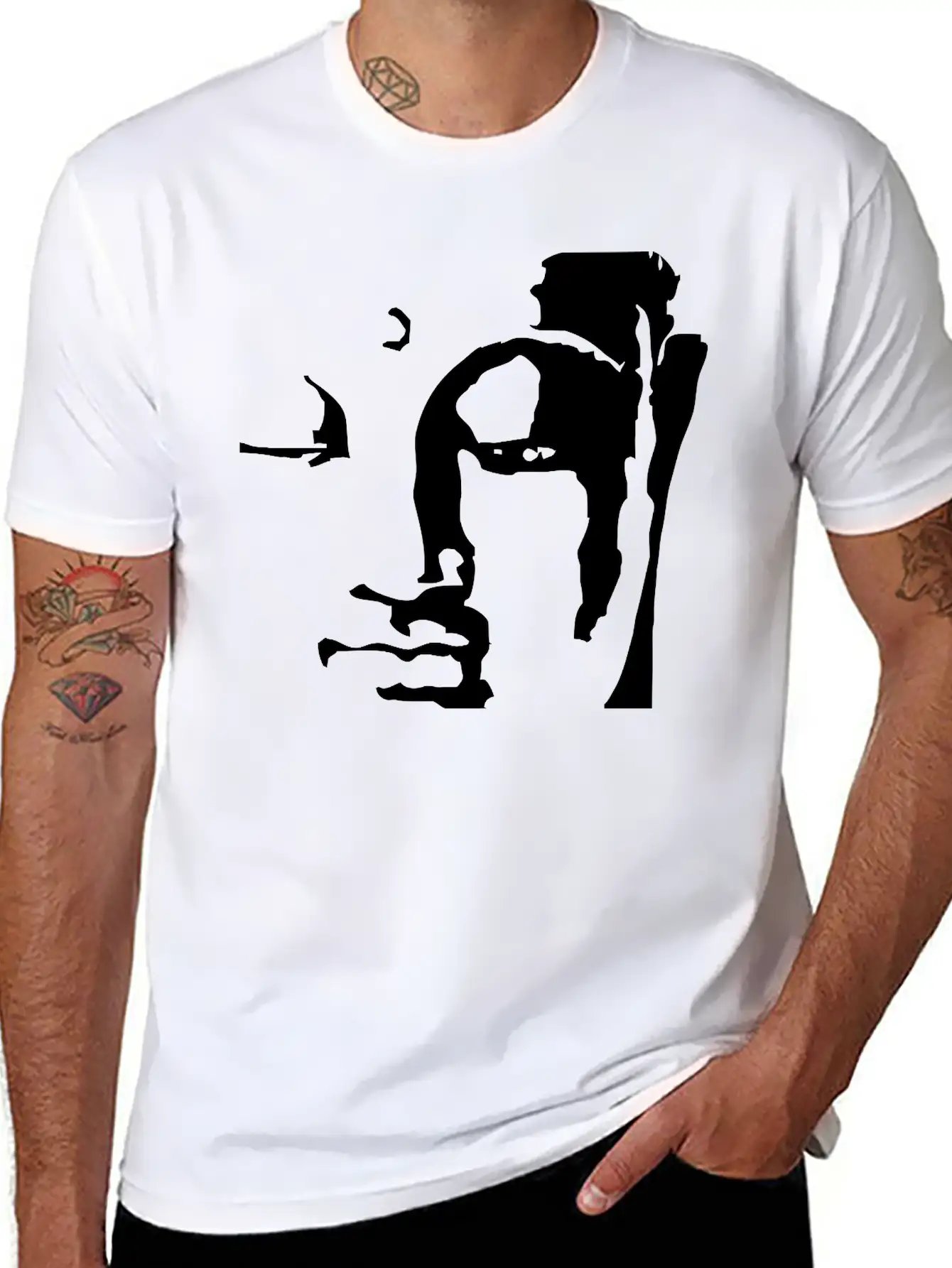 Buddhas Face Timeless Short Sleeve Tee – Comfy And Minimalist Design