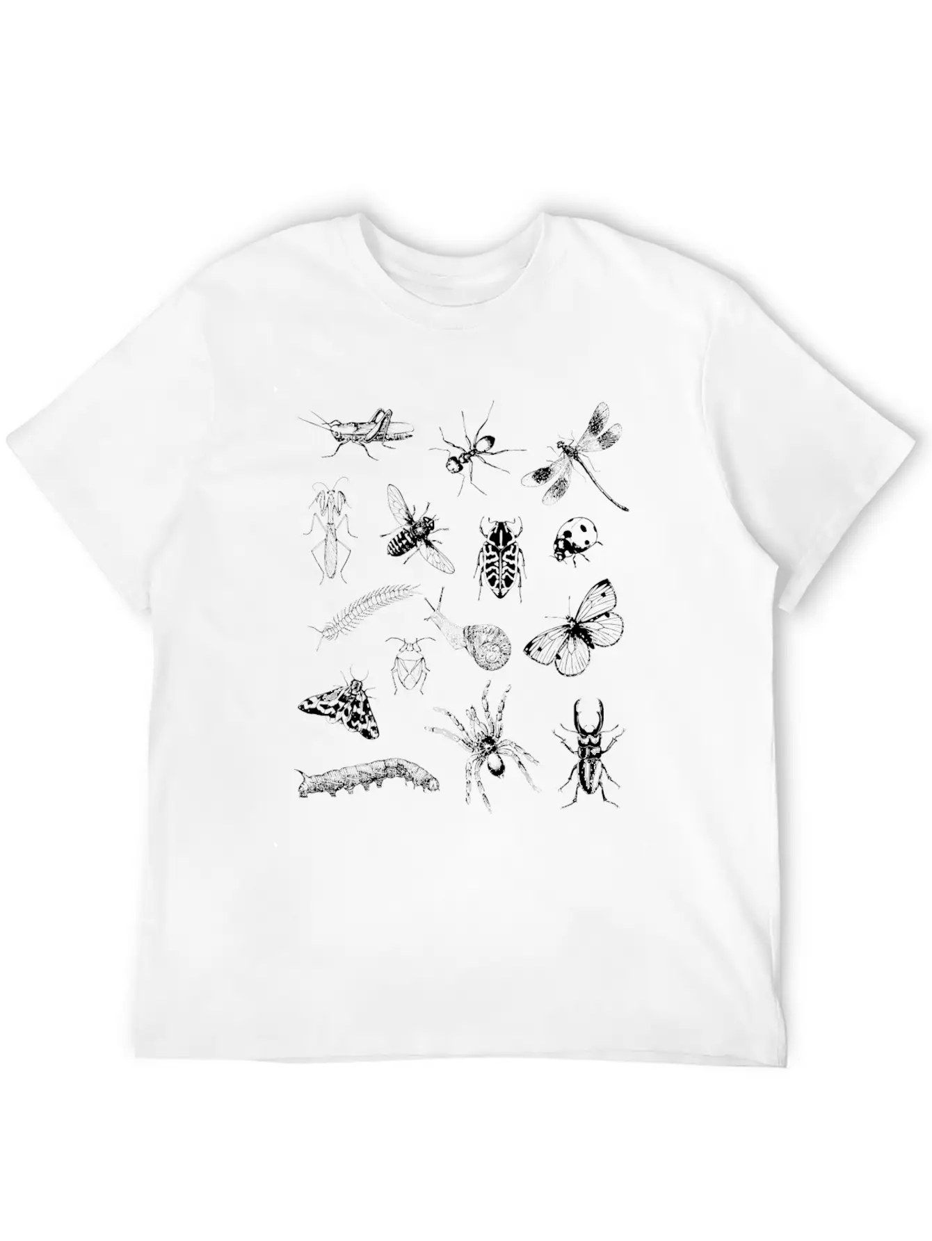 Bug Lover Collage Pattern Insect Lovers Kids Boy Basic Graphic T-Shirt – Daily Comfort In Soft Cotton