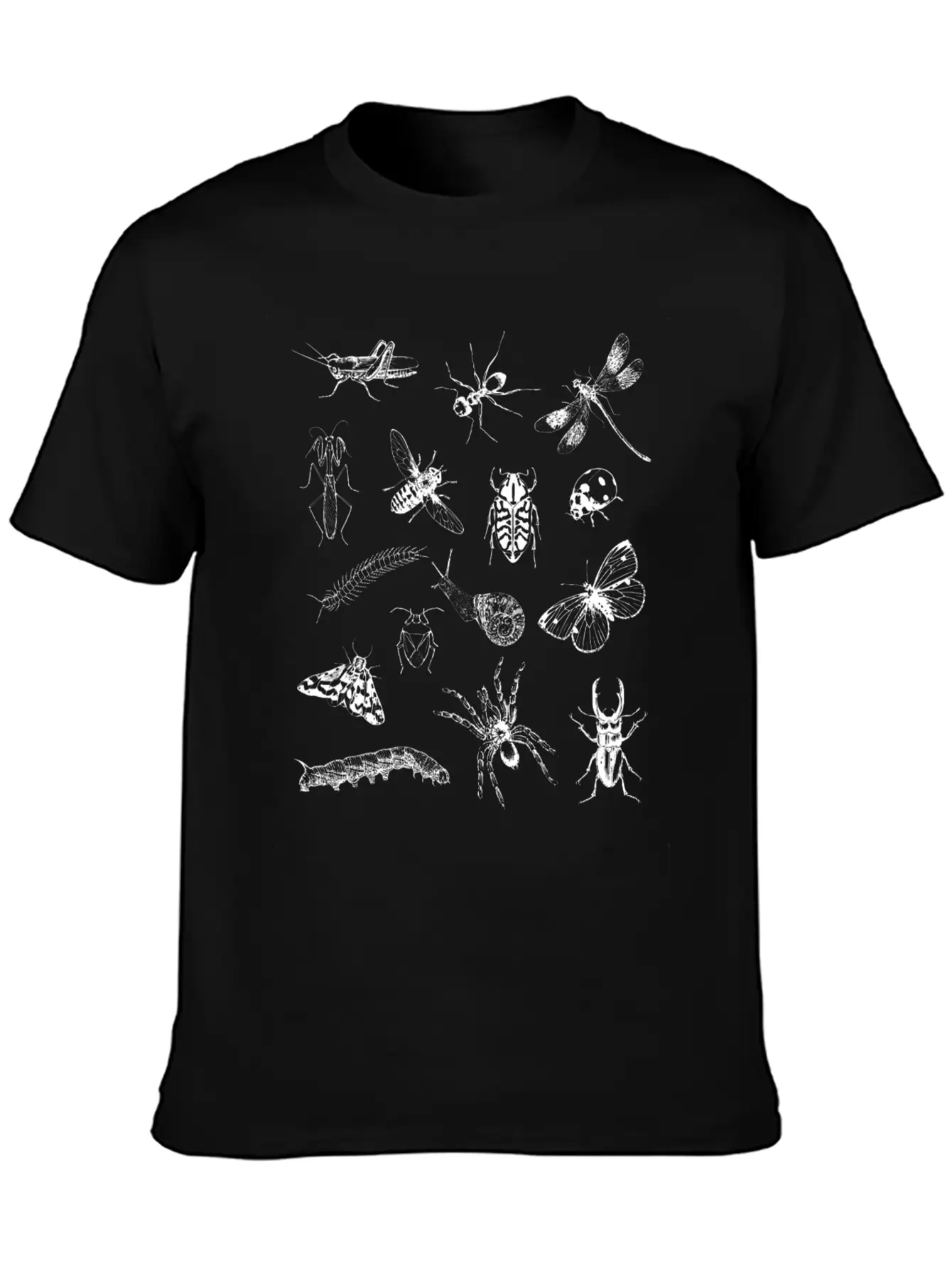 Bug Lover Collage Pattern Insect Lovers Kids Boy Basic Graphic T-Shirt – Daily Comfort In Soft Cotton