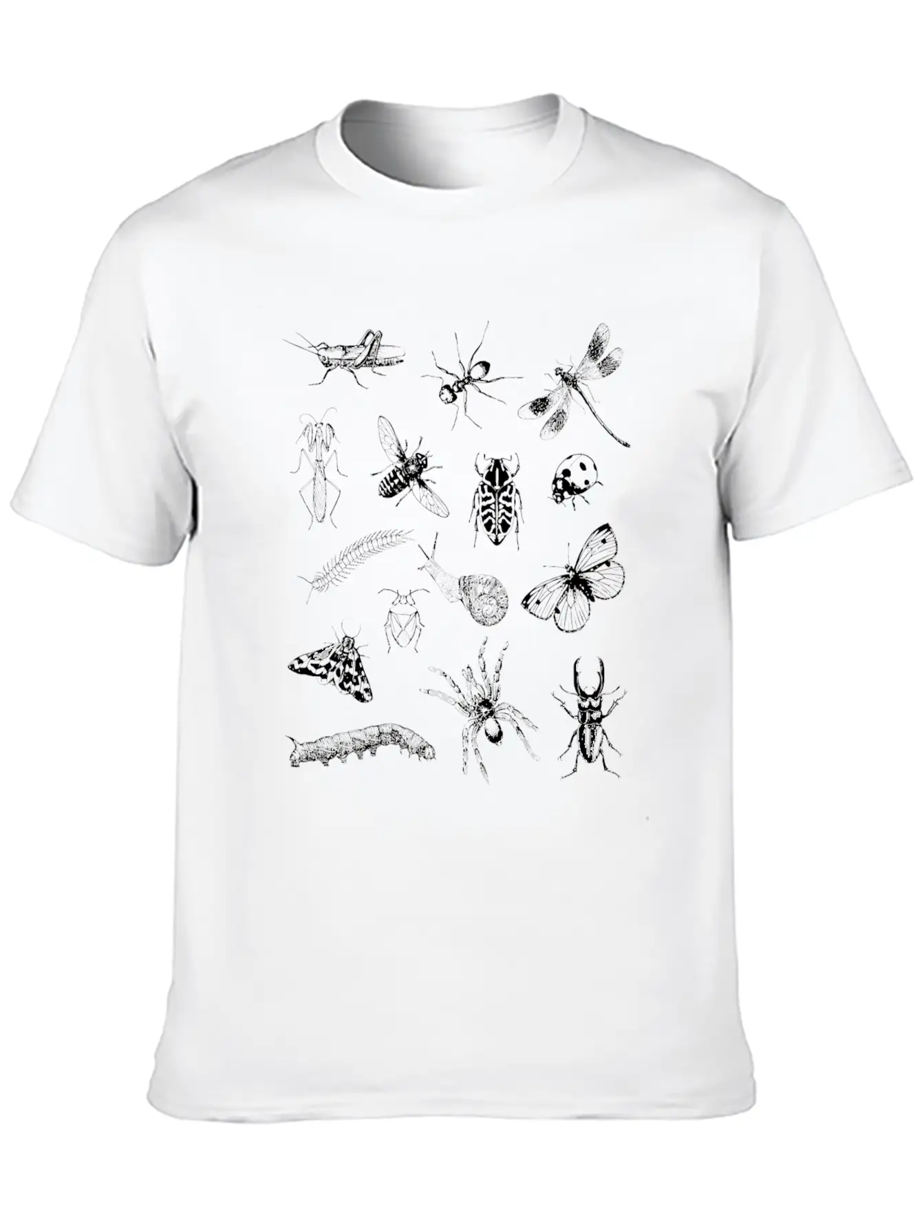 Bug Lover Collage Pattern Insect Lovers Kids Boy Basic Graphic T-Shirt – Daily Comfort In Soft Cotton