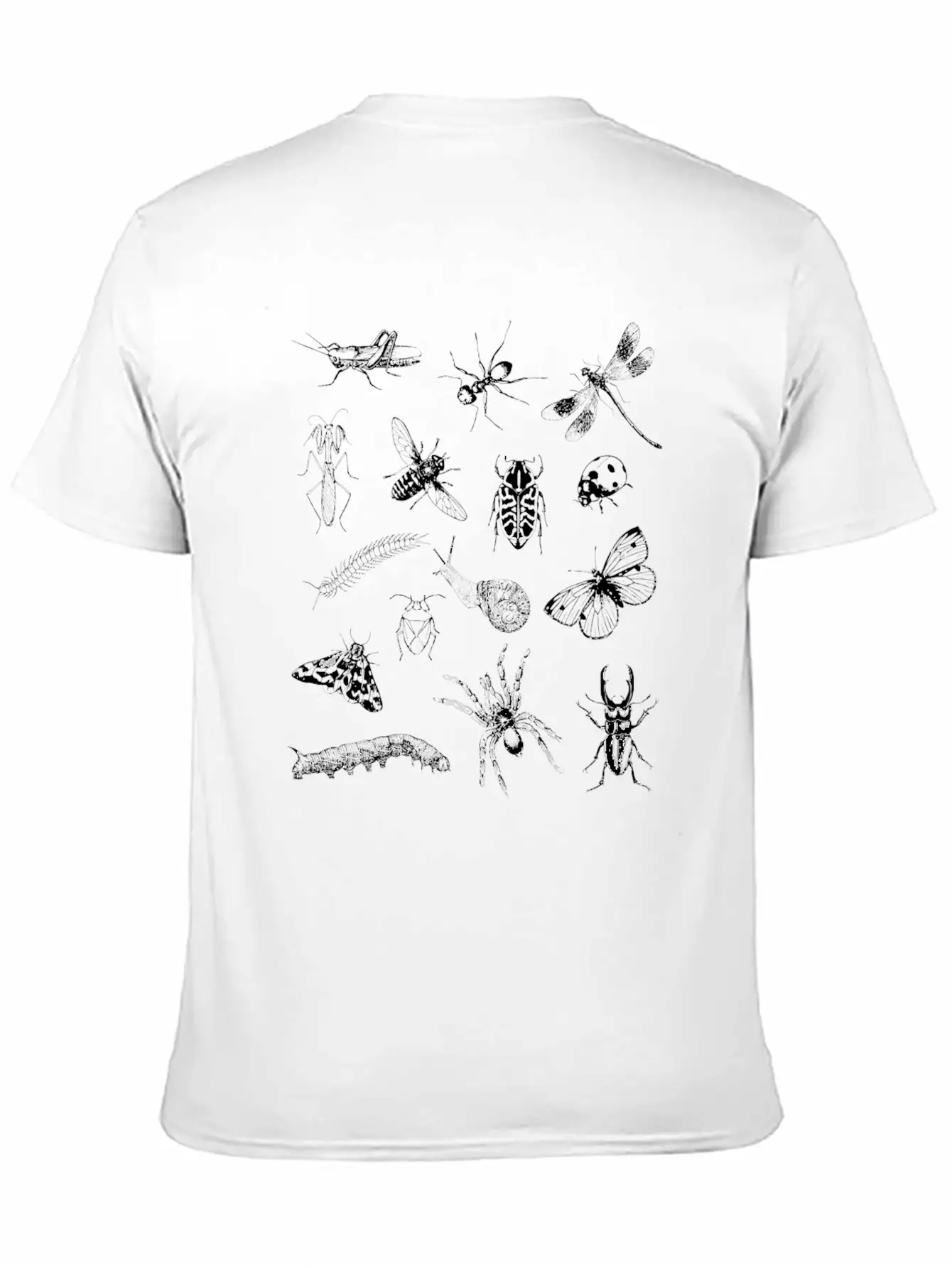 Bug Lover Collage Pattern Insect Lovers Kids Boy Basic Graphic T-Shirt – Daily Comfort In Soft Cotton